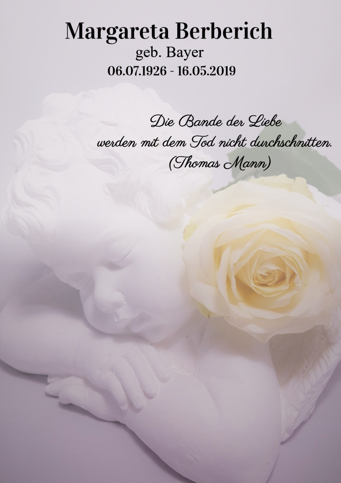 Traueranzeige von Margareta Berberich