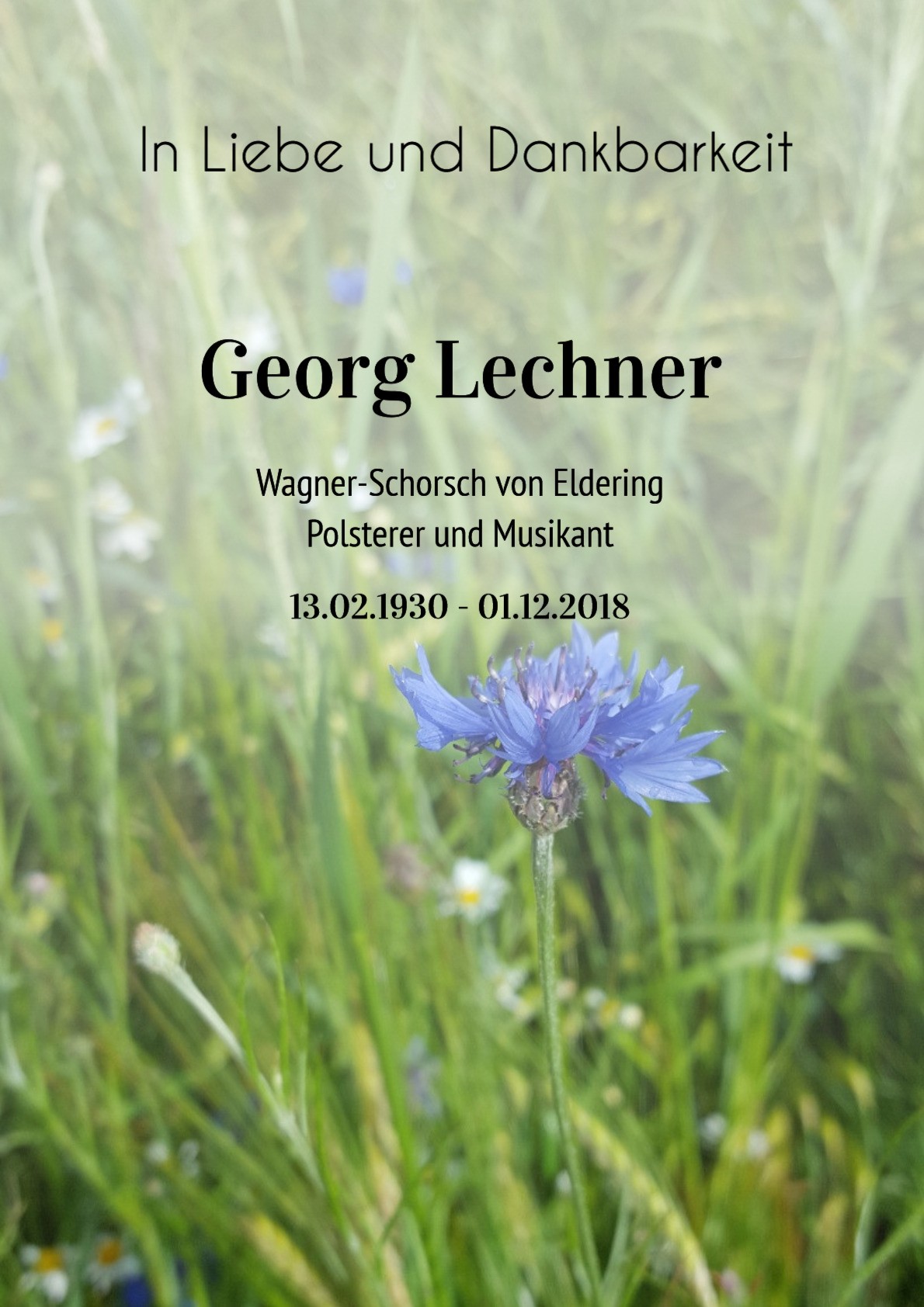 Traueranzeige von Georg Lechner