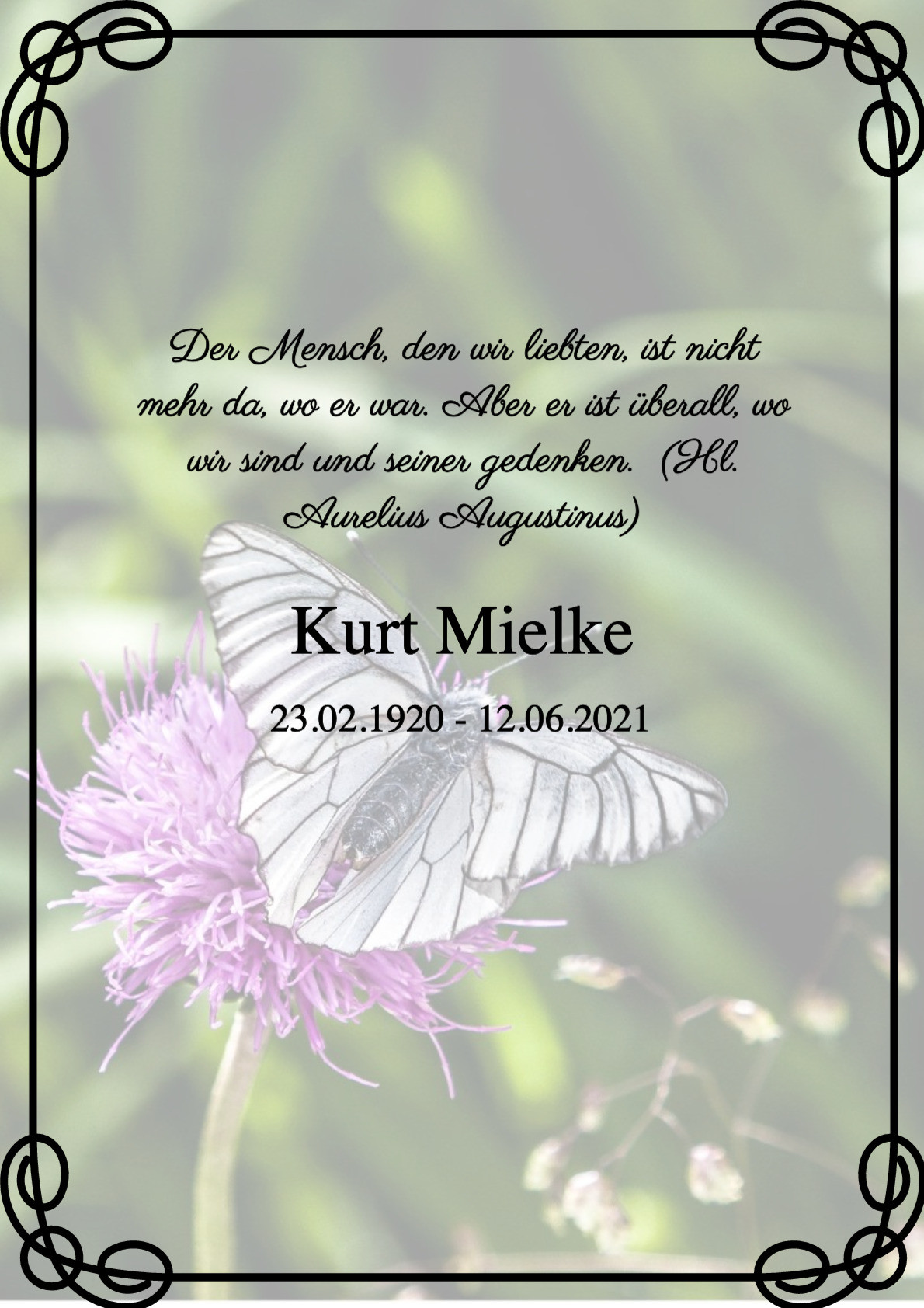 Traueranzeige von Kurt Mielke