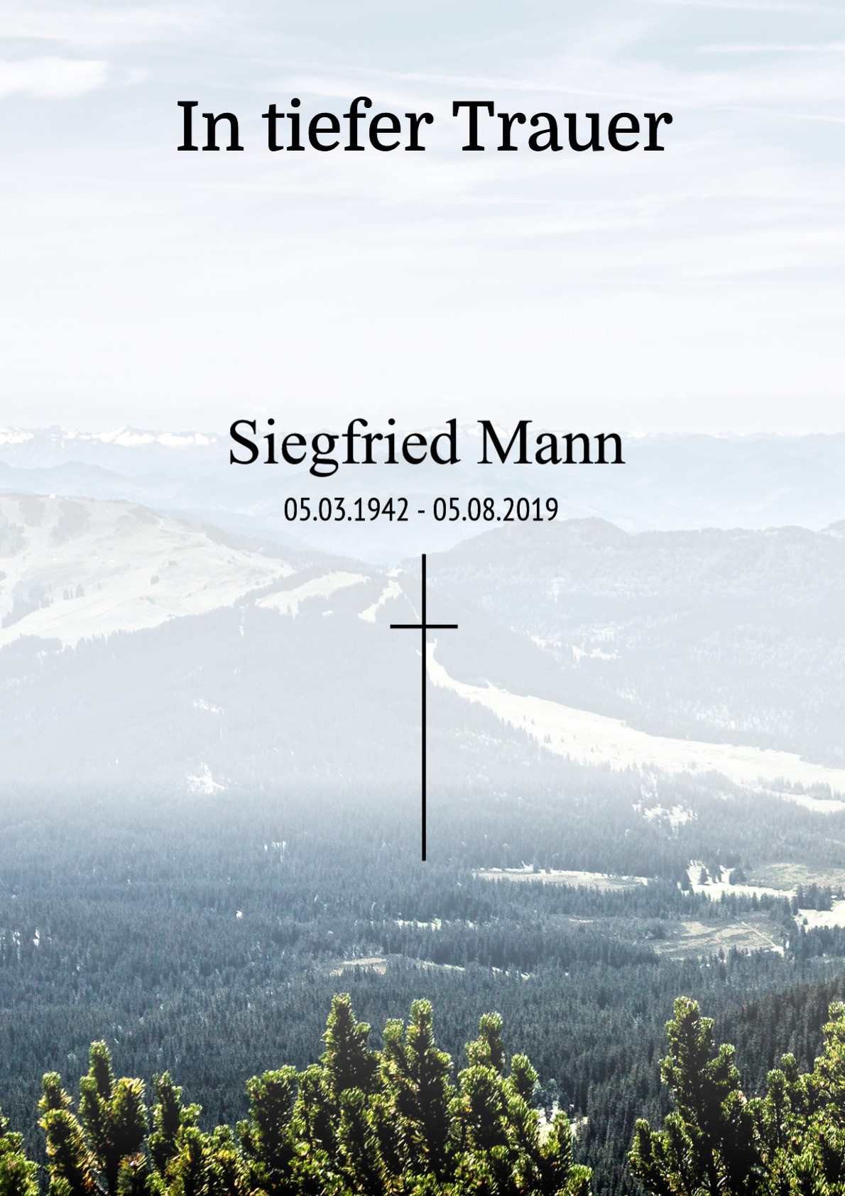 Traueranzeige von Siegfried Mann