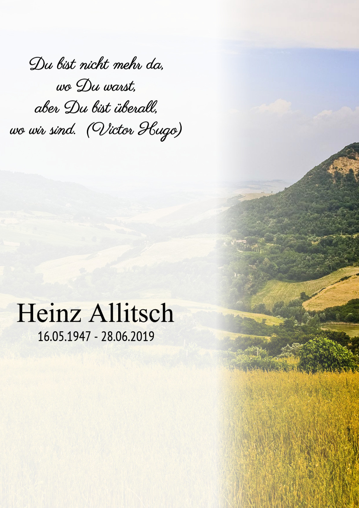 Traueranzeige von Heinz Allitsch