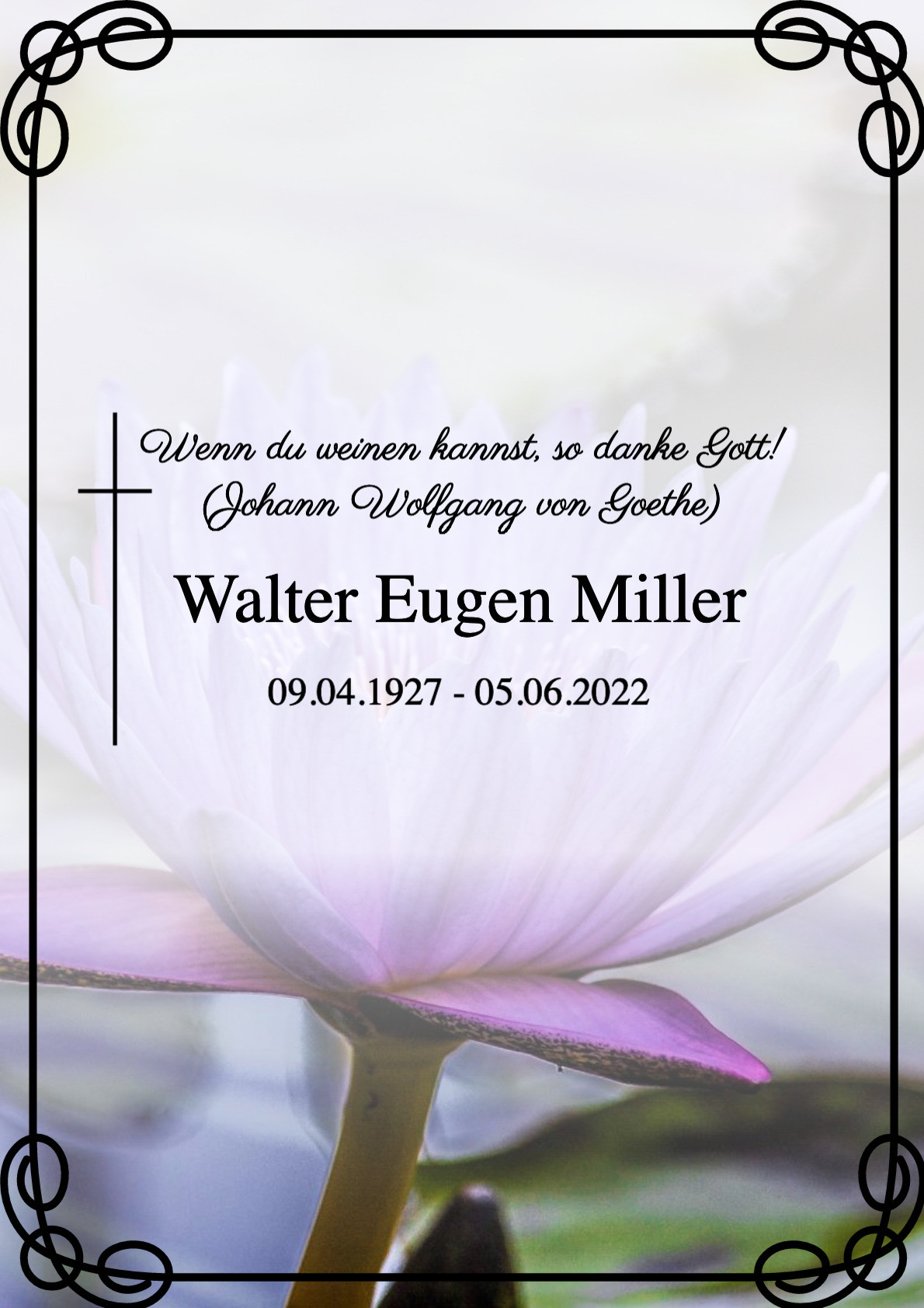 Traueranzeige von Walter Eugen Miller