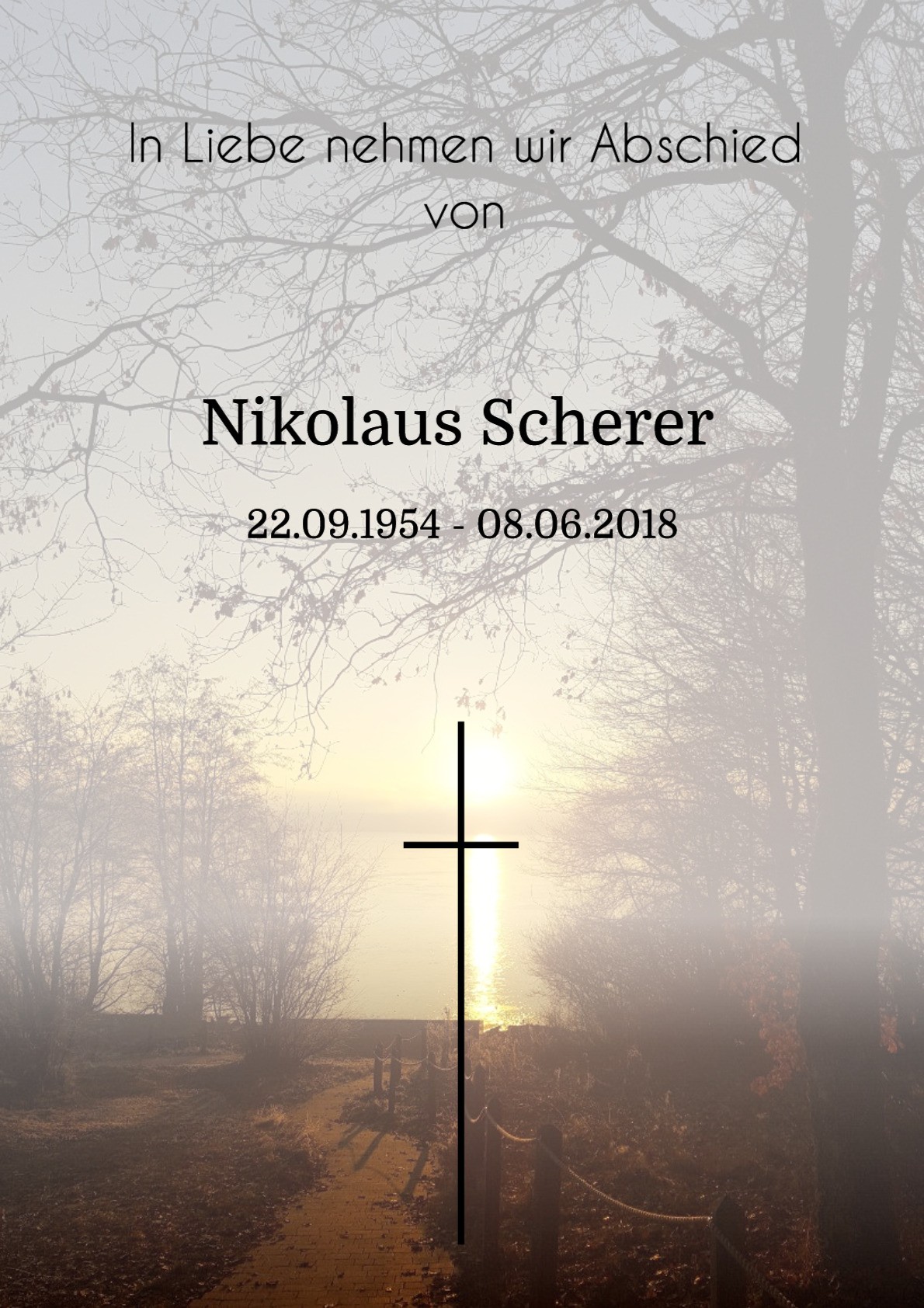 Traueranzeige von Nikolaus Scherer