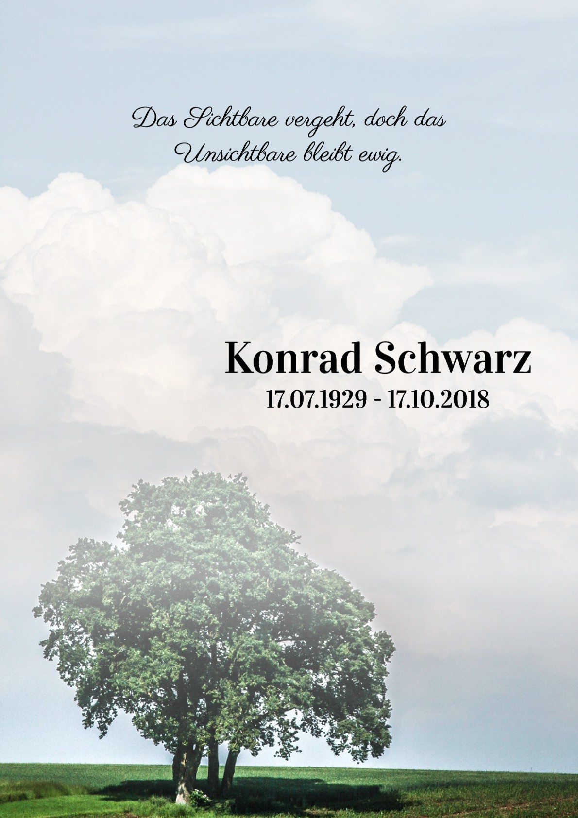 Traueranzeige von Konrad Schwarz