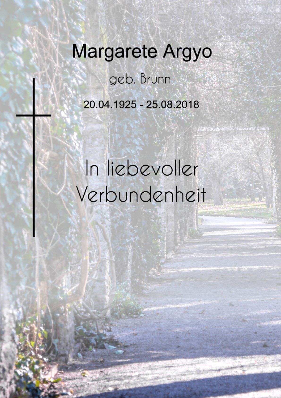 Traueranzeige von Margarete Argyo