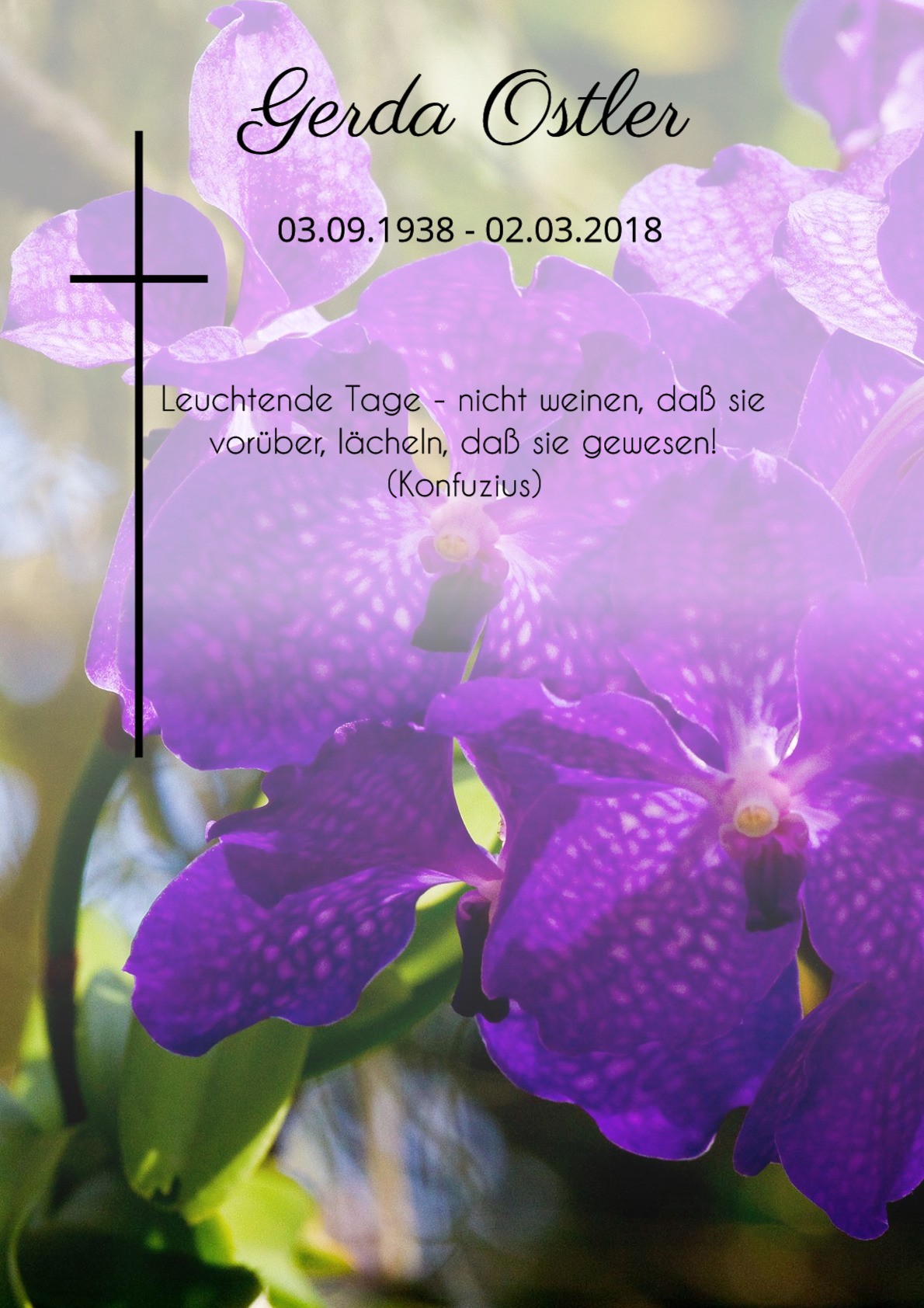 Traueranzeige von Gerda Ostler