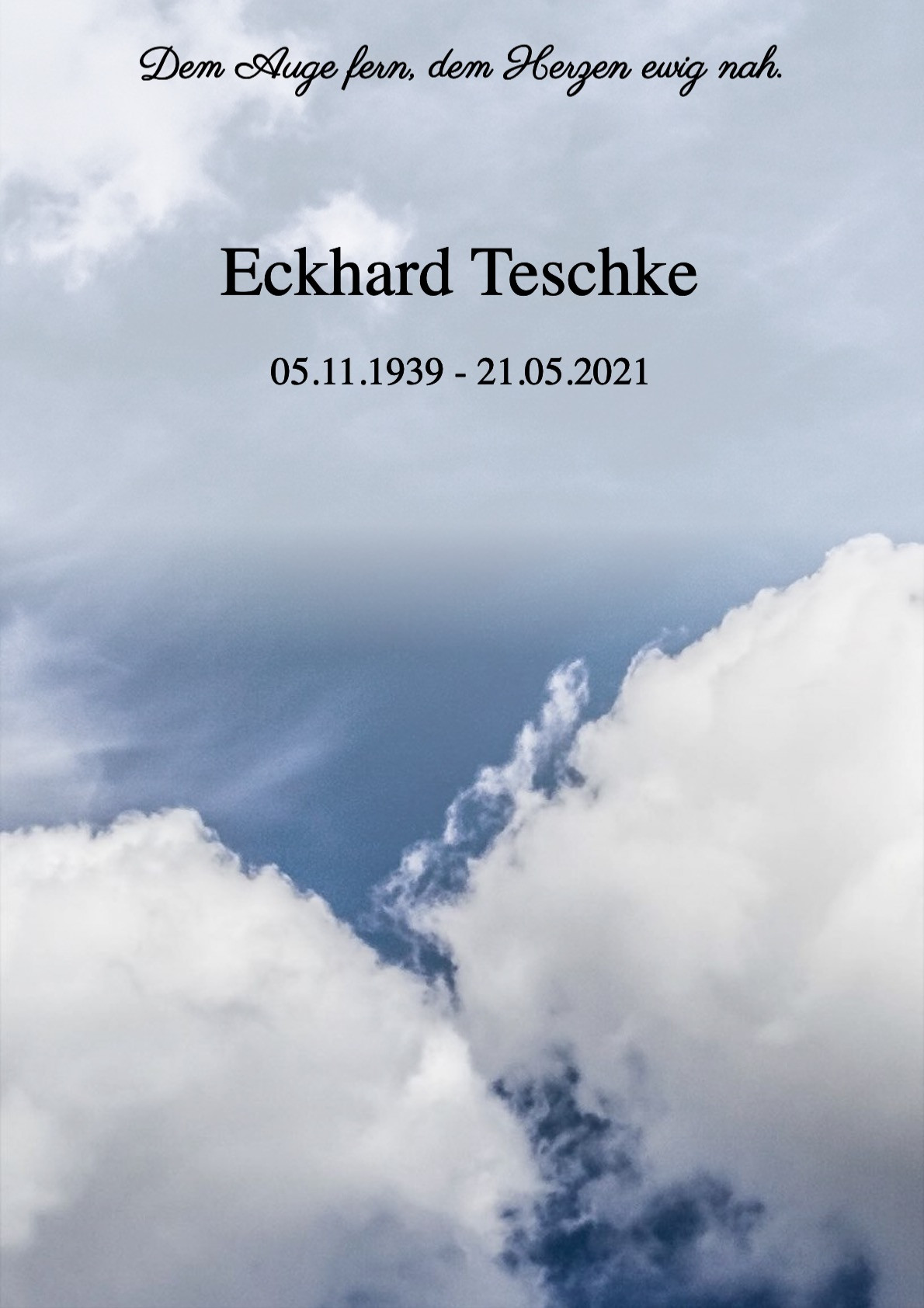 Traueranzeige von Eckhard Teschke