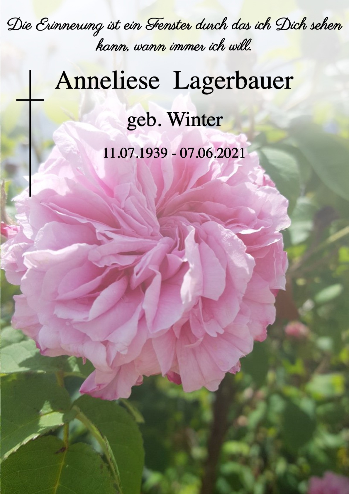 Traueranzeige von Anneliese Lagerbauer