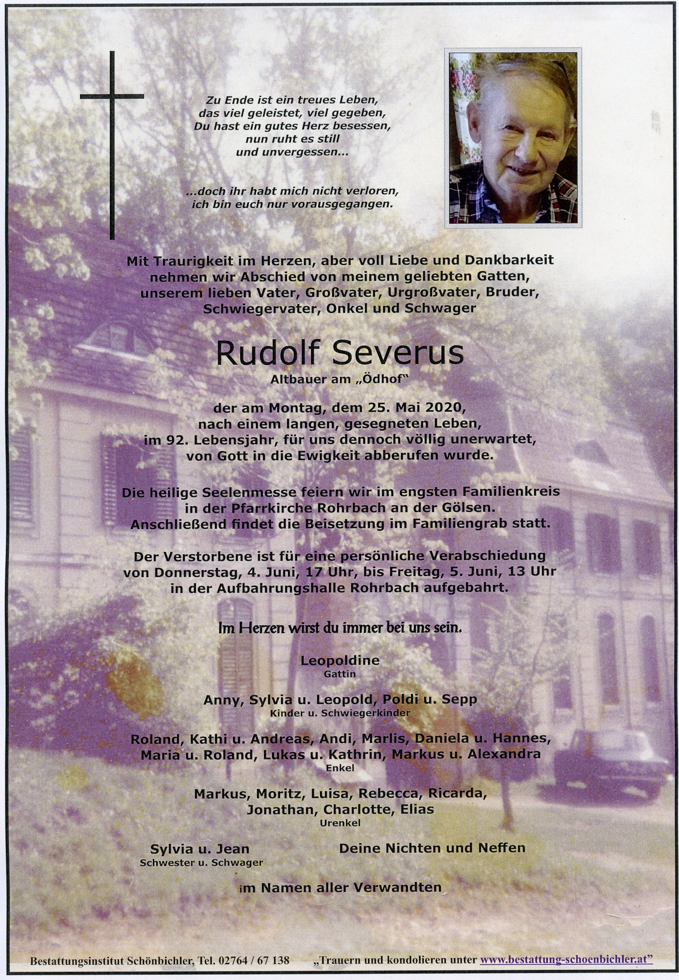 Traueranzeige von Rudolf Severus