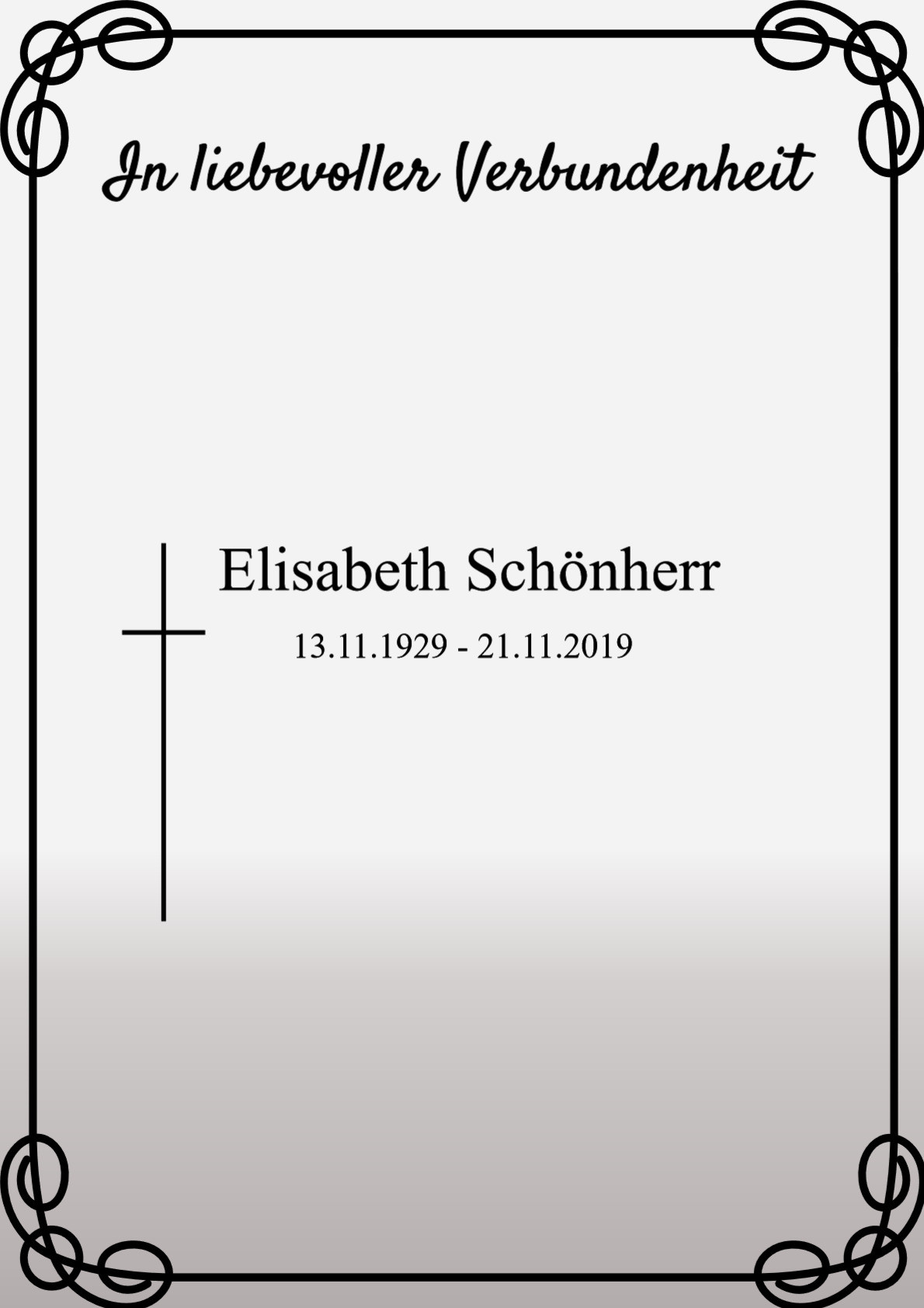 Traueranzeige von Elisabeth Schönherr