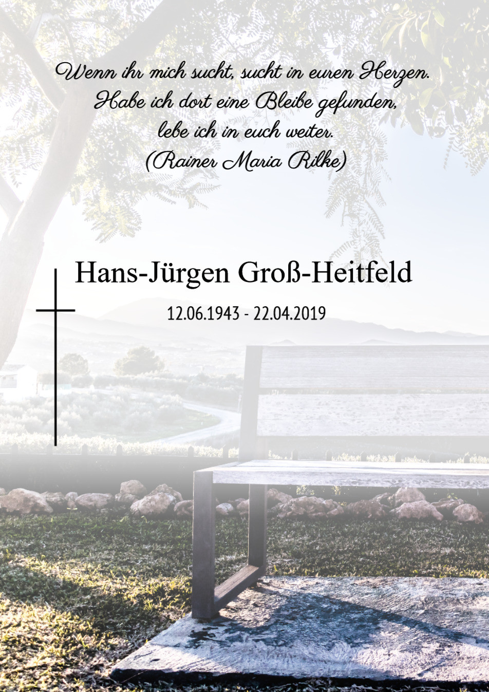 Traueranzeige von Hans-Jürgen Groß-Heitfeld