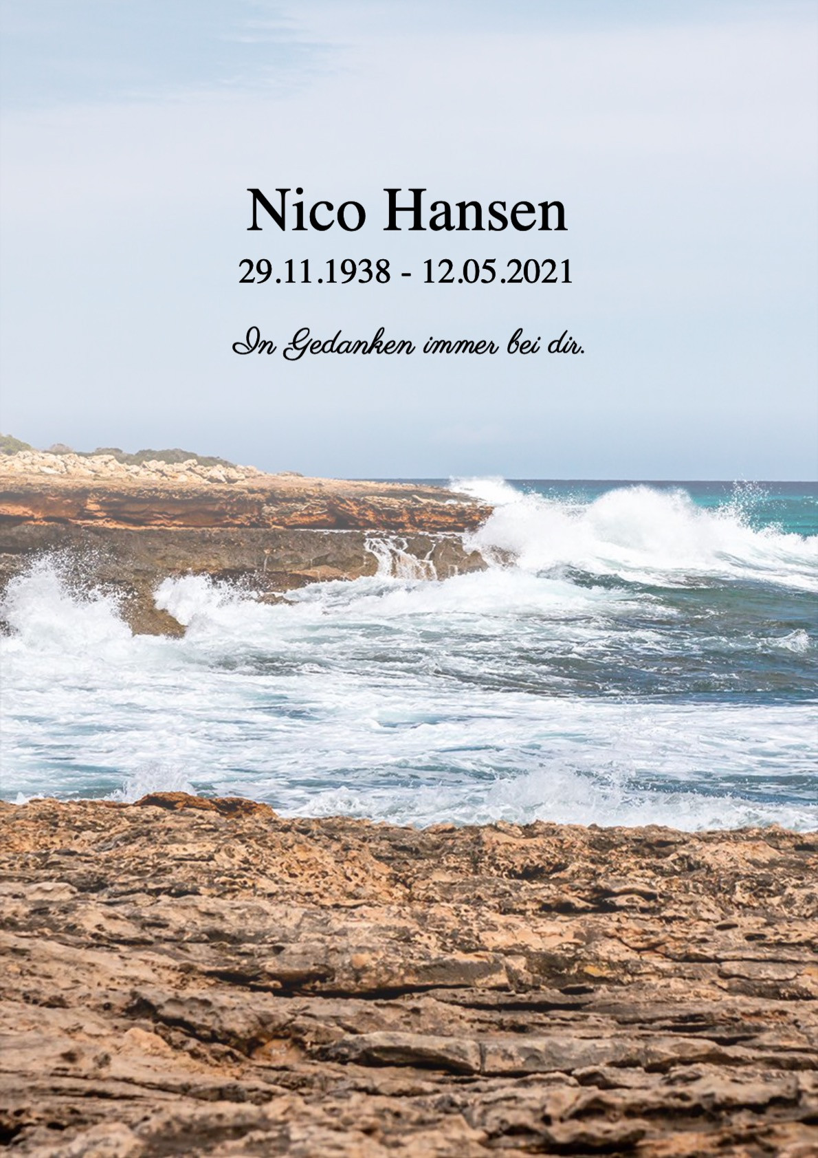 Traueranzeige von Nico Hansen