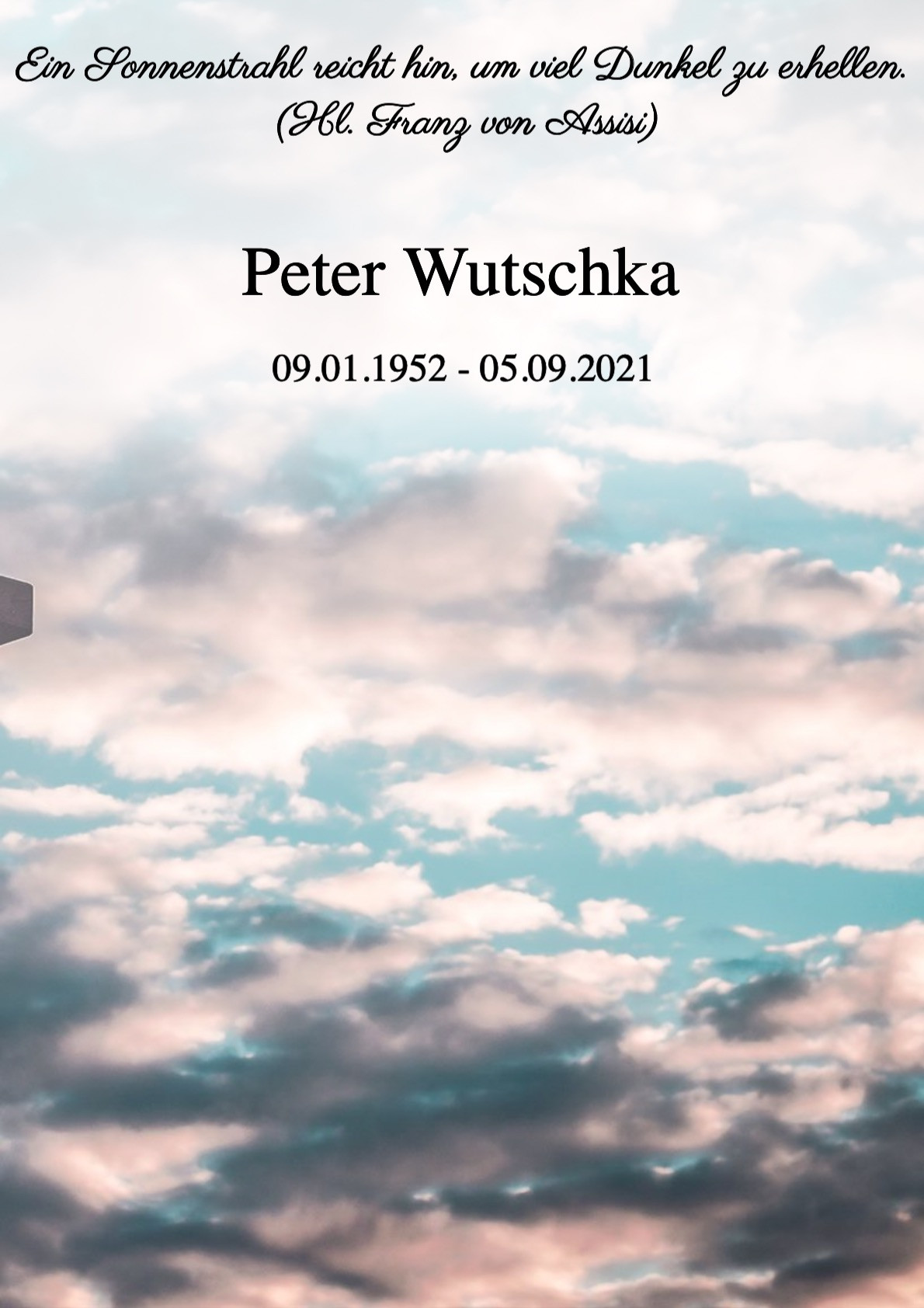 Traueranzeige von Peter Wutschka