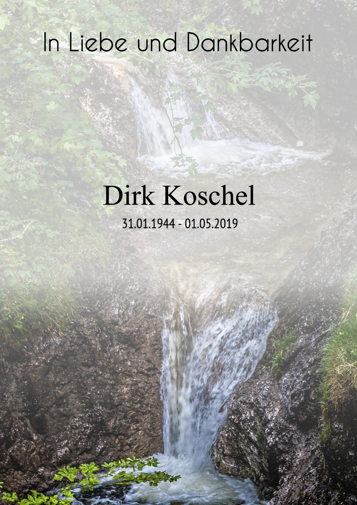Traueranzeige von Dirk Koschel