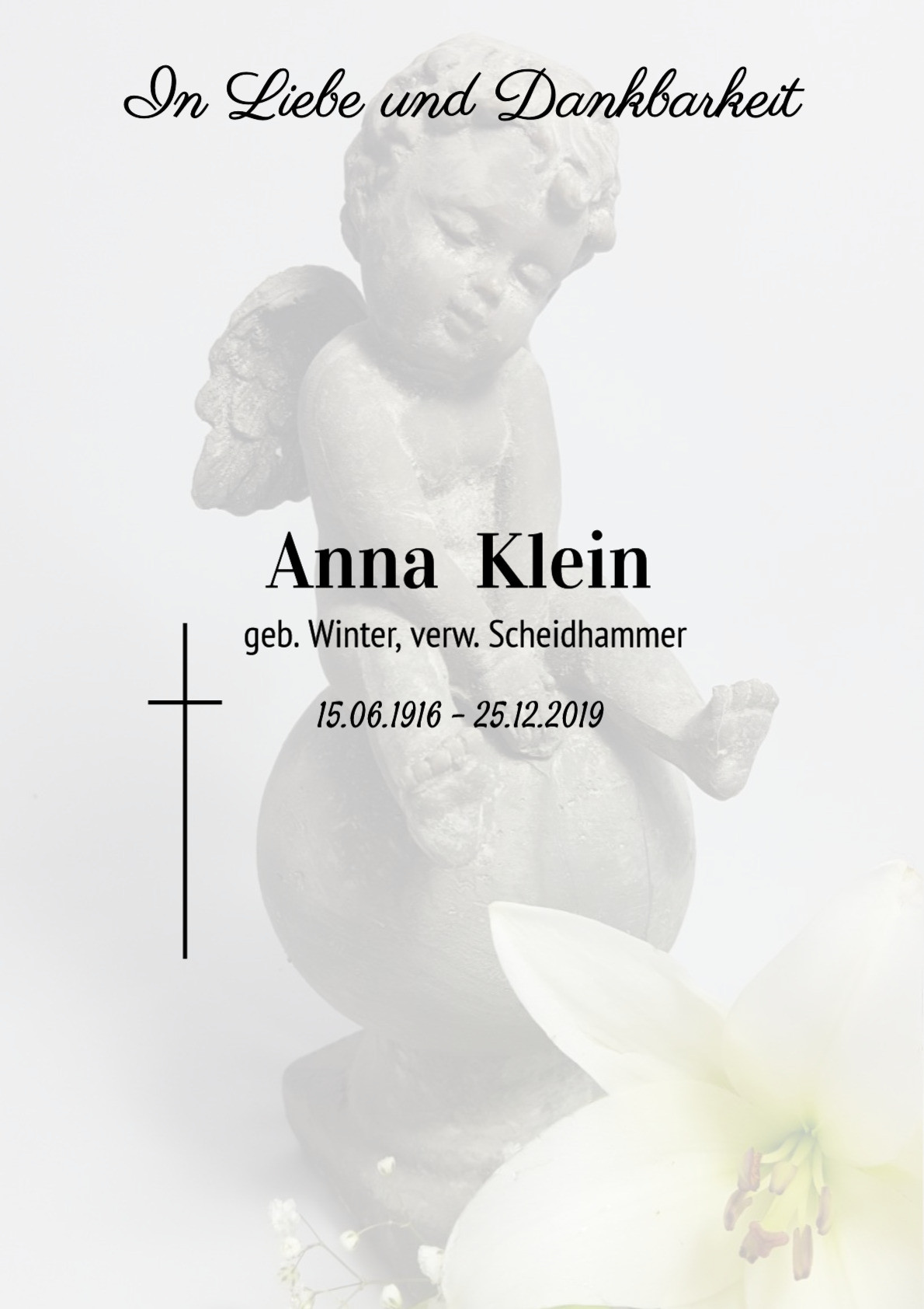 Traueranzeige von Anna Klein