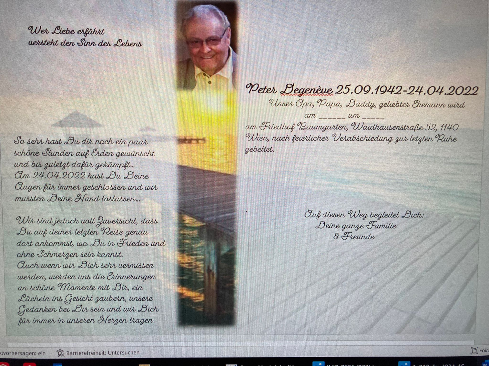 Traueranzeige von Peter Degeneve