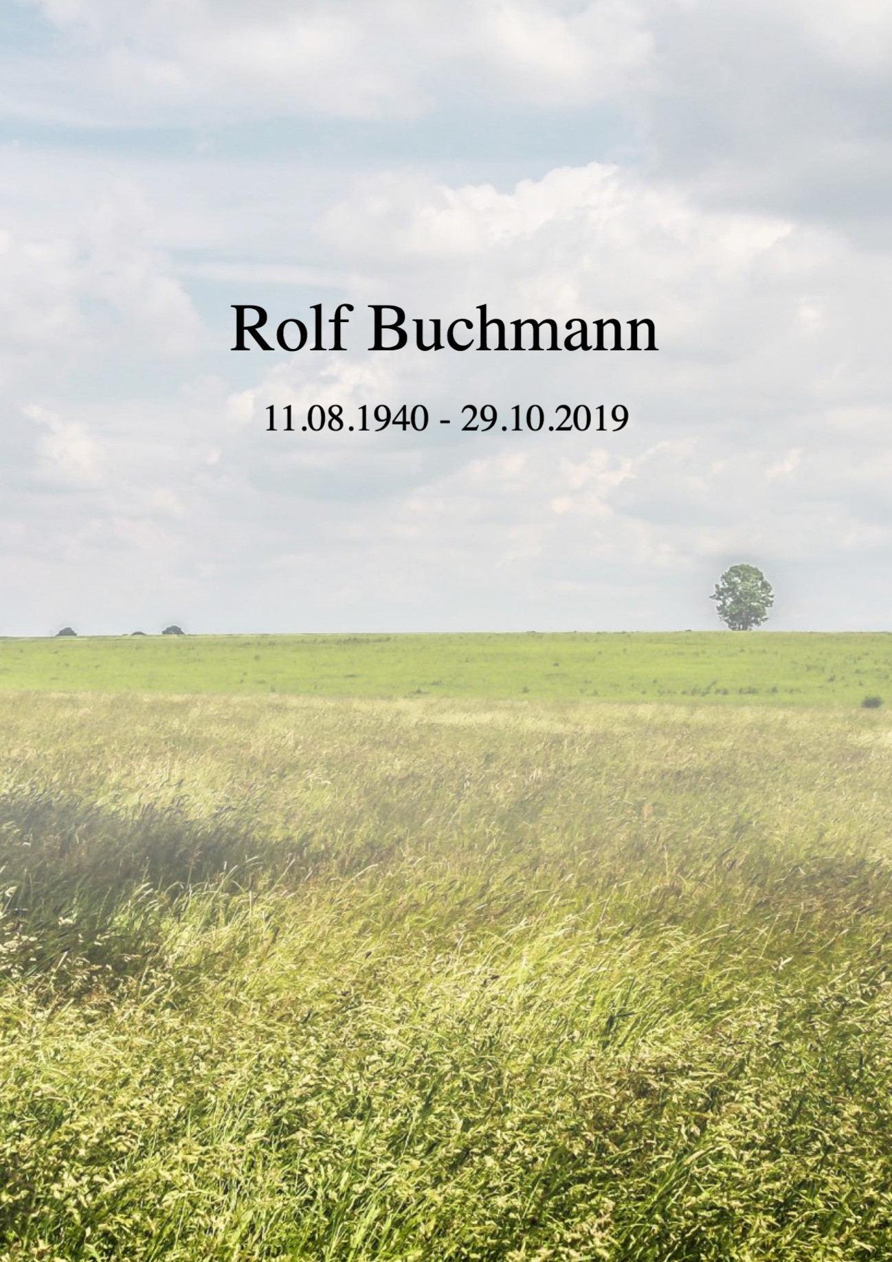 Traueranzeige von Rolf Buchmann