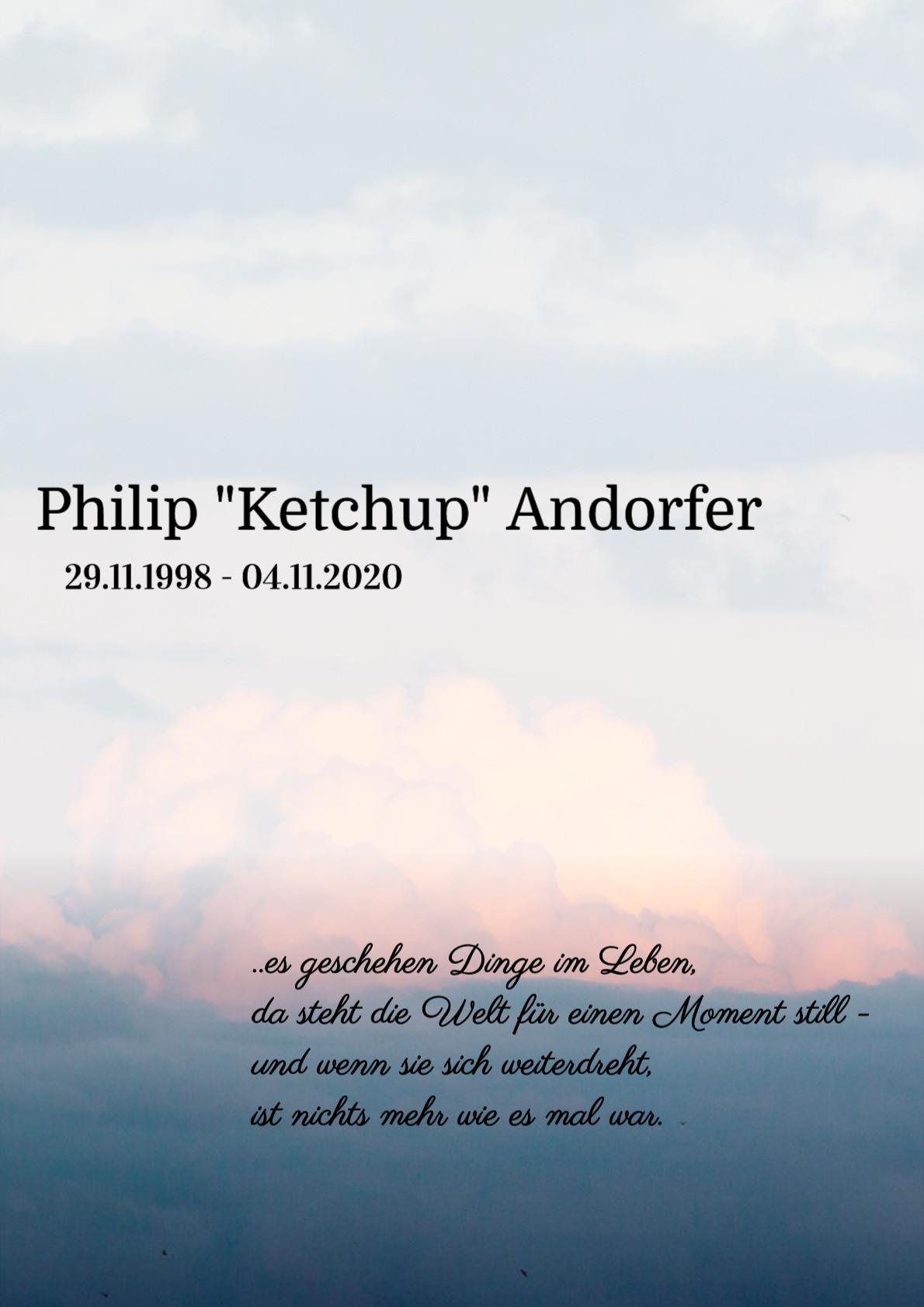 Traueranzeige von Philip Andorfer