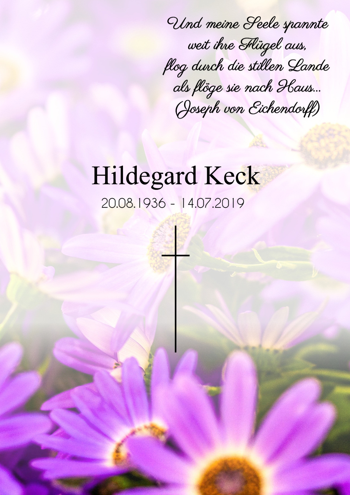 Traueranzeige von Hildegard Keck