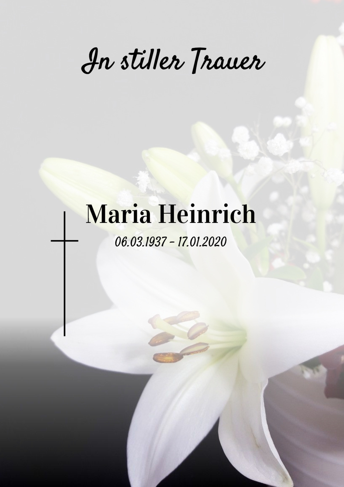 Traueranzeige von Maria Heinrich
