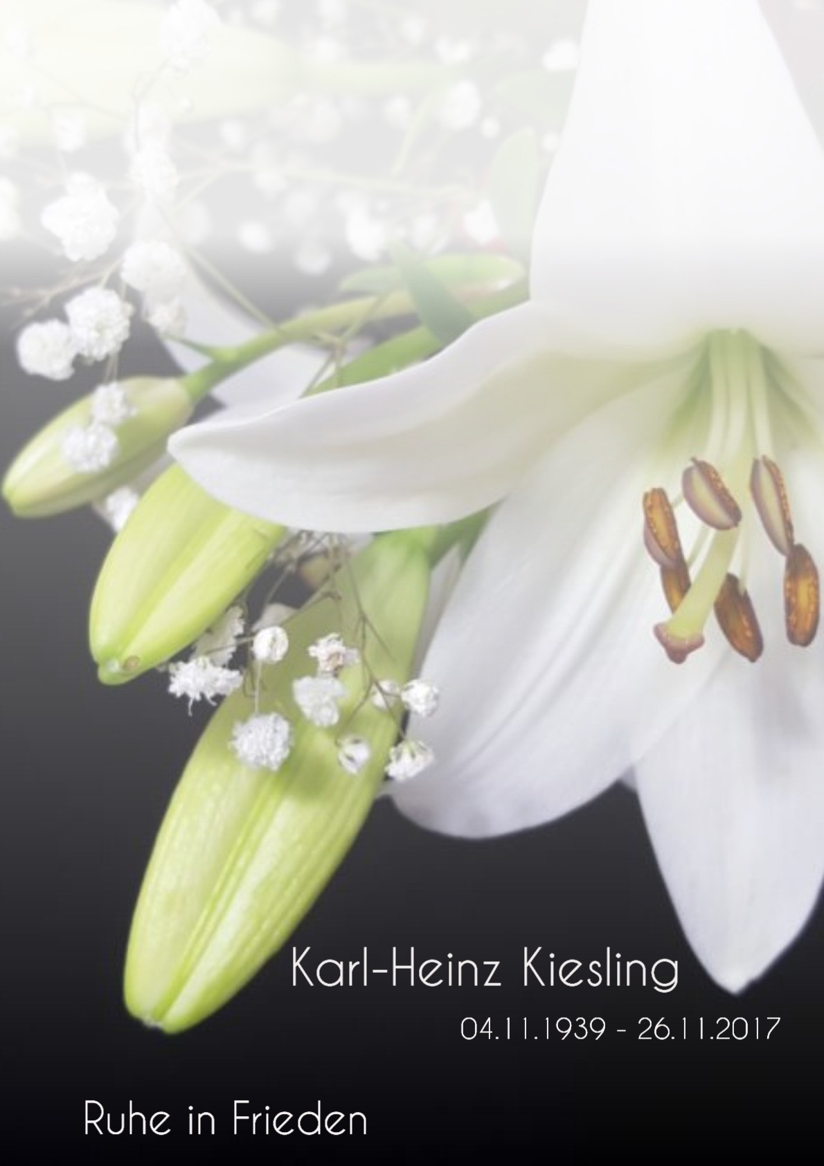 Traueranzeige von Karl-Heinz Kiesling