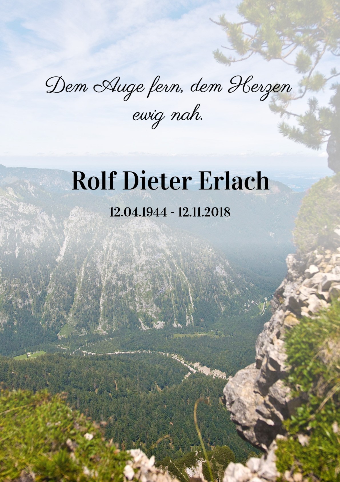 Traueranzeige von Rolf Dieter Erlach