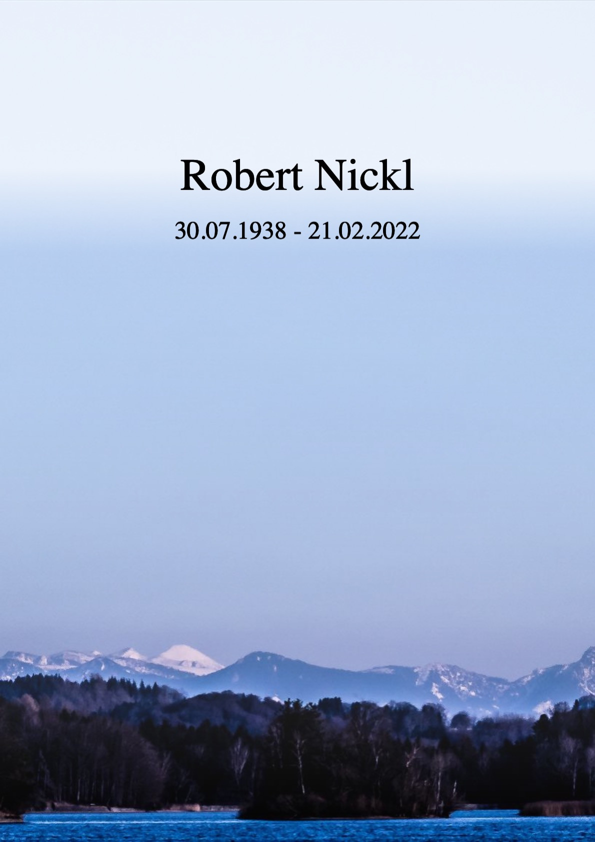 Traueranzeige von Robert Nickl
