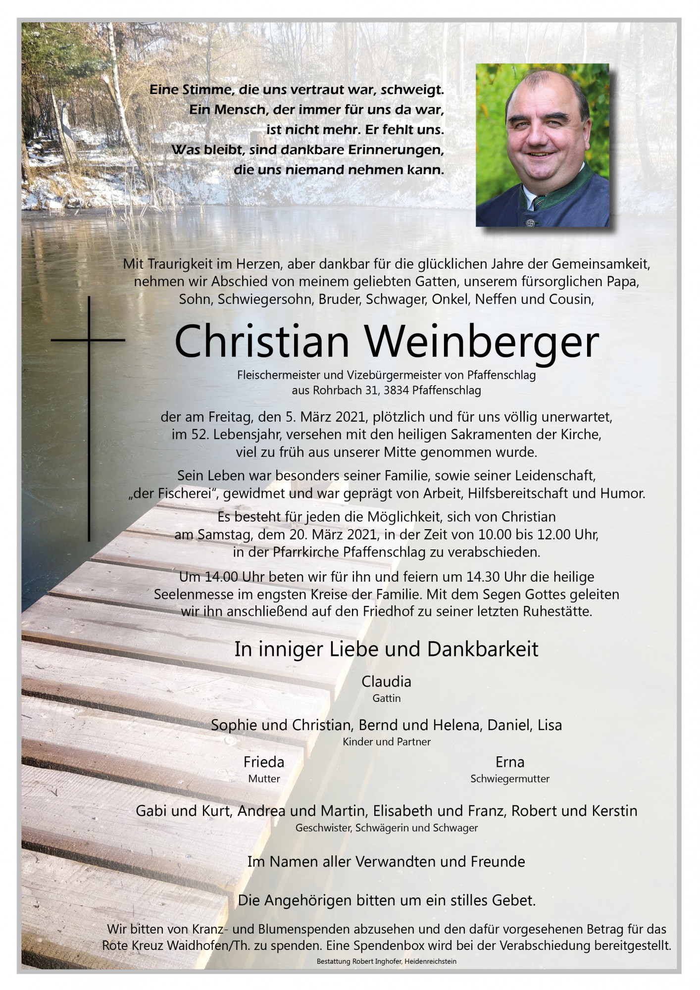 Traueranzeige von Christian Weinberger