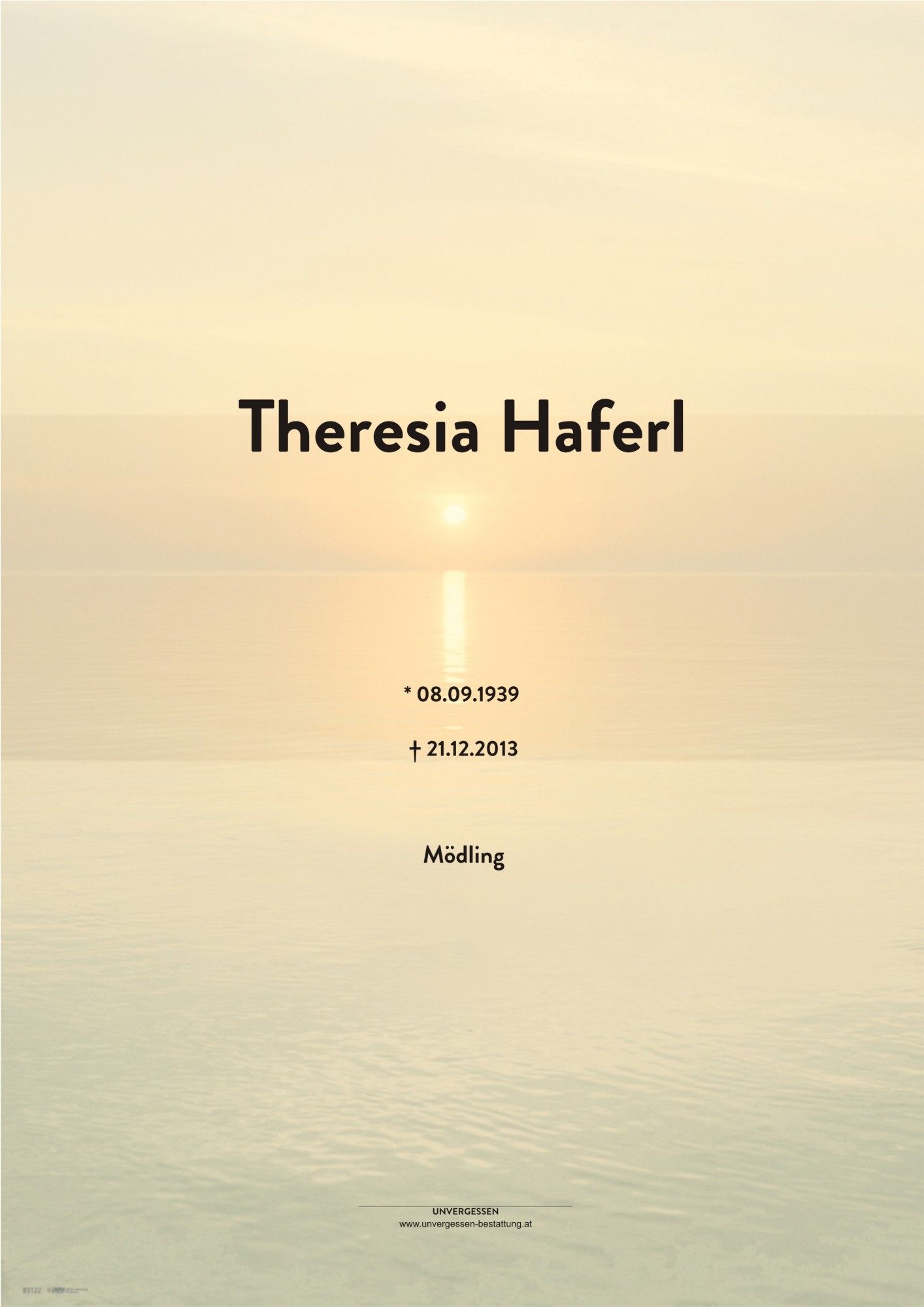 Traueranzeige von Theresia Haferl