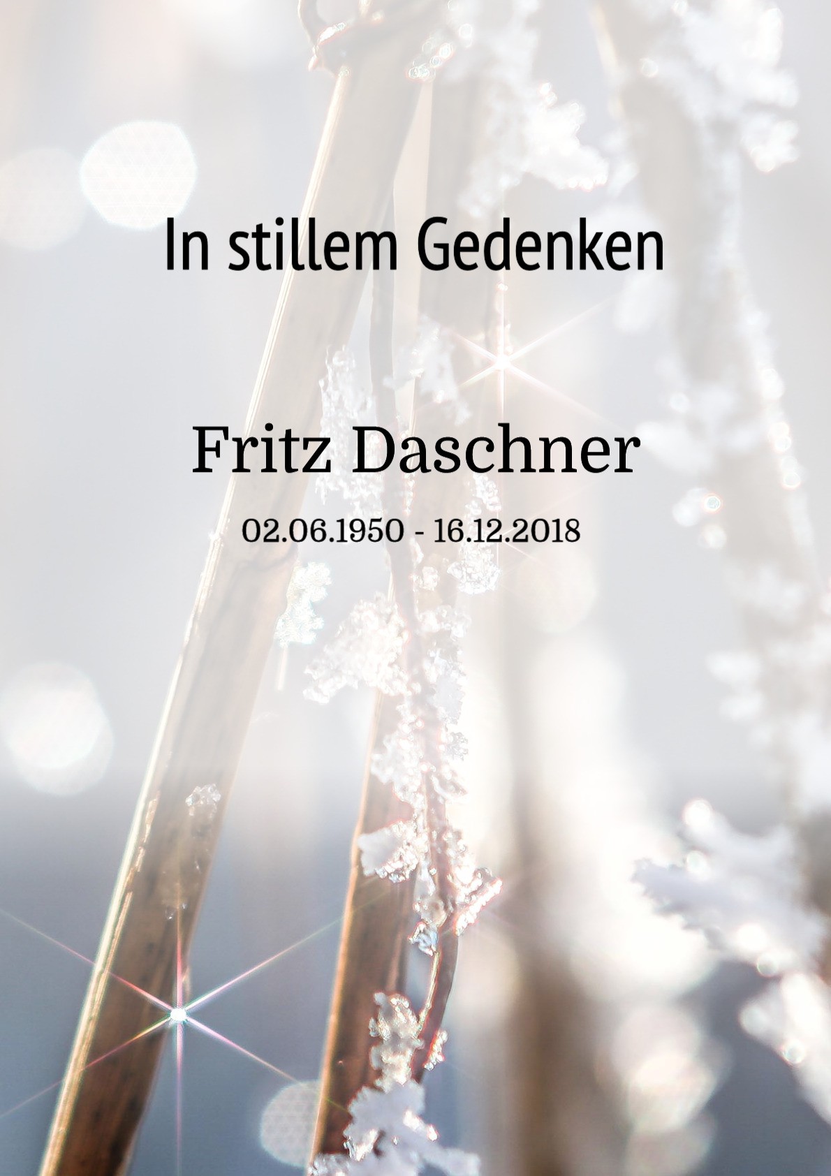 Traueranzeige von Fritz Daschner