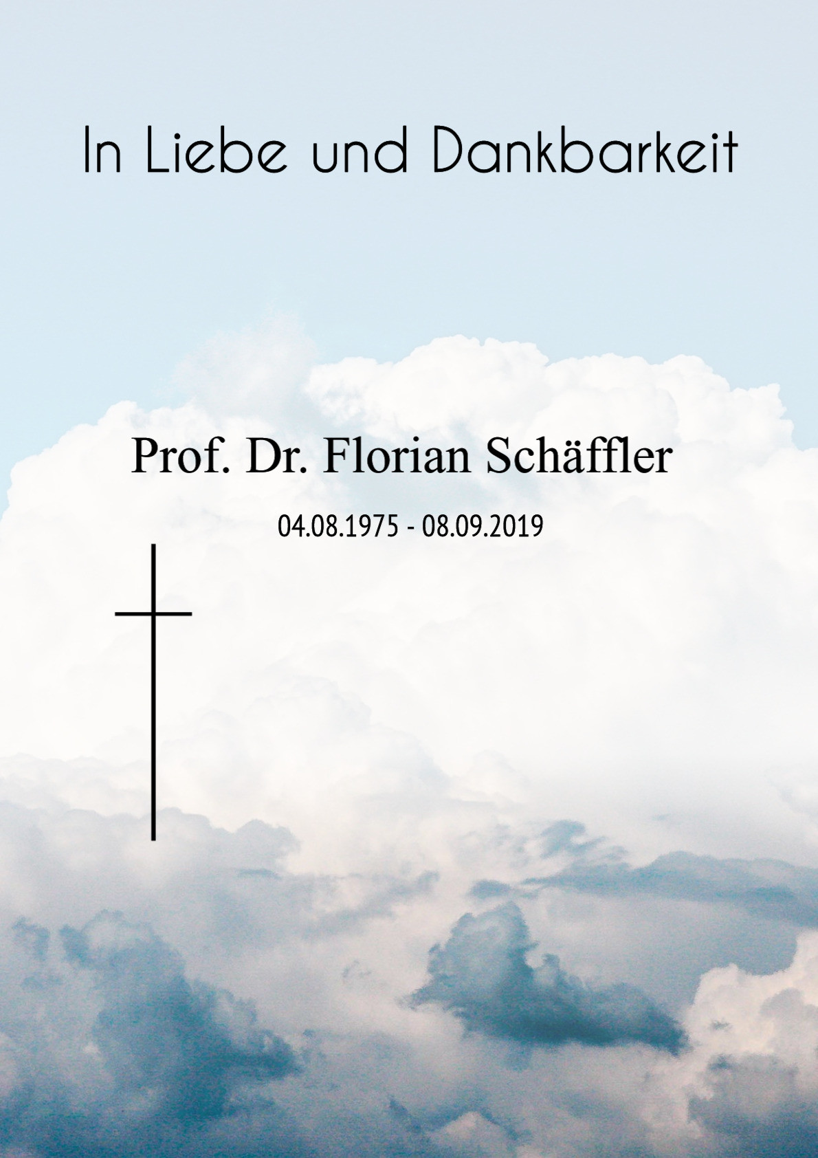 Traueranzeige von Prof. Dr. Florian Schäffler
