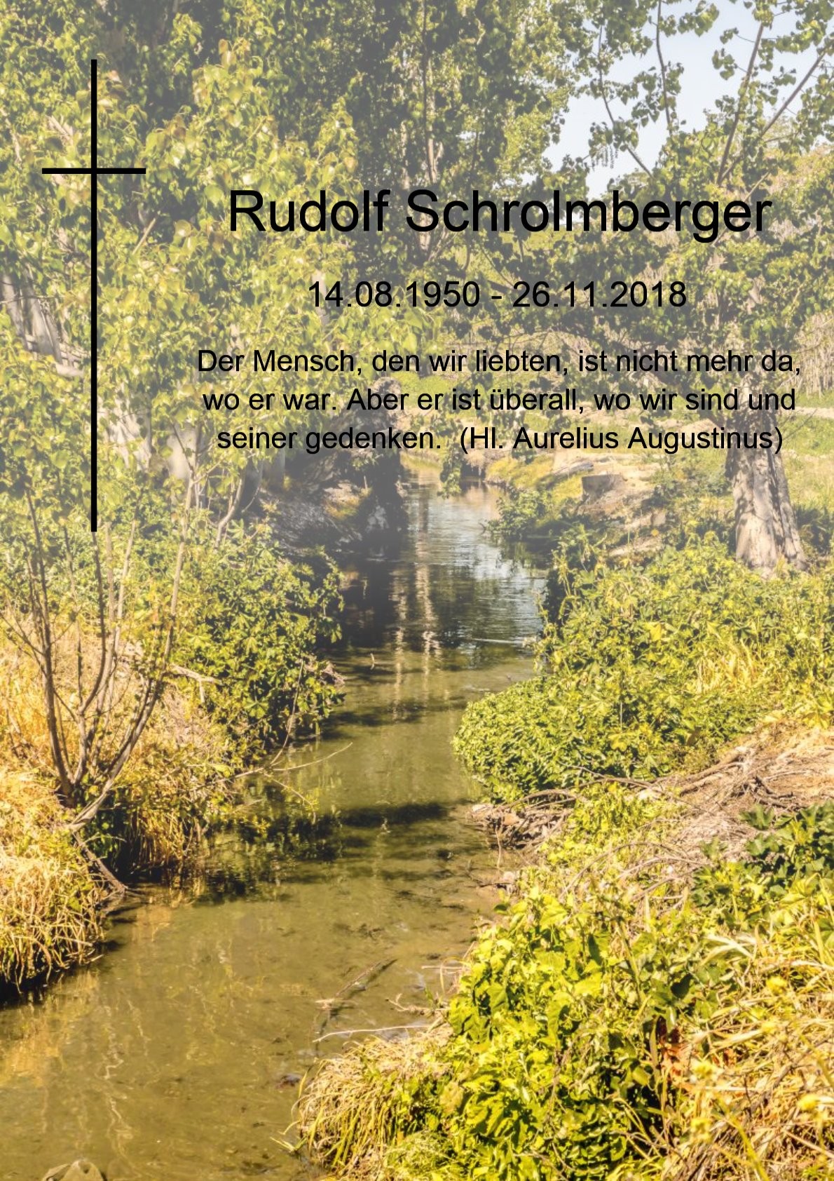 Traueranzeige von Rudolf Schrolmberger