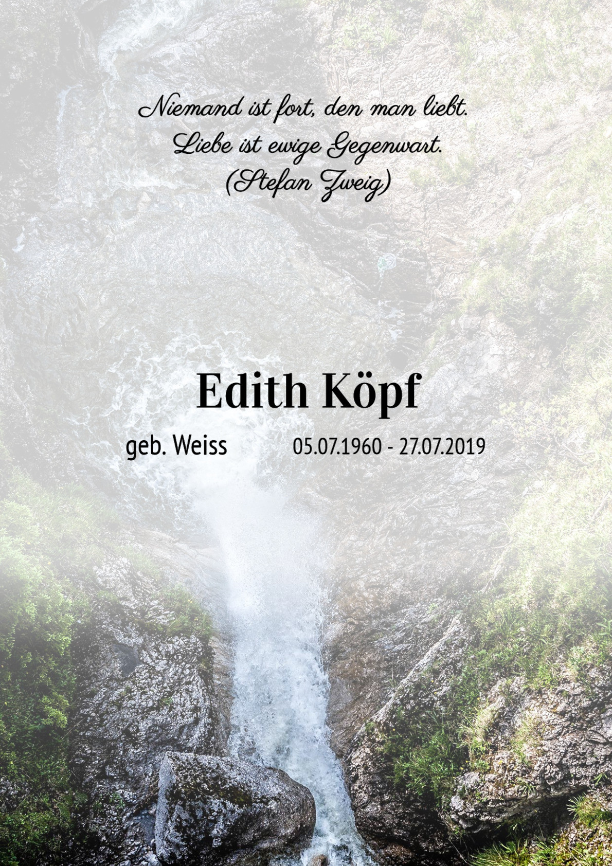 Traueranzeige von Edith Köpf