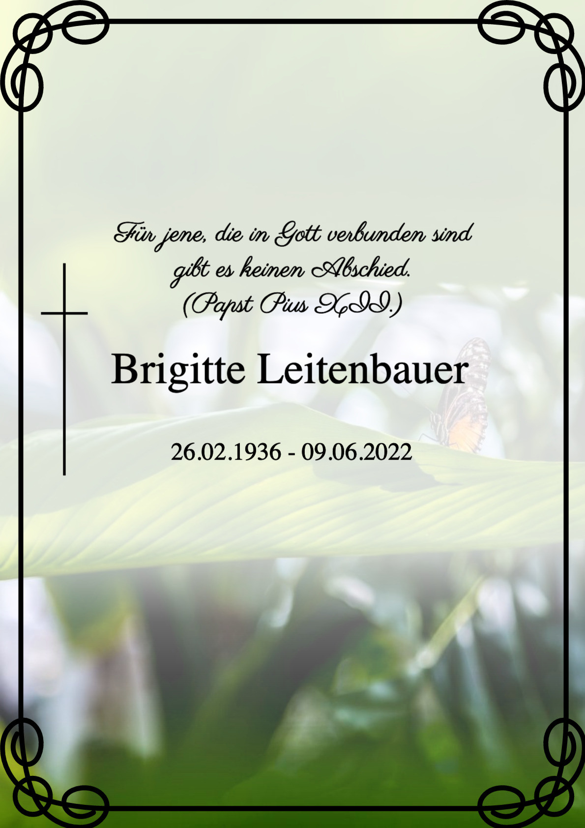 Traueranzeige von Brigitte Leitenbauer