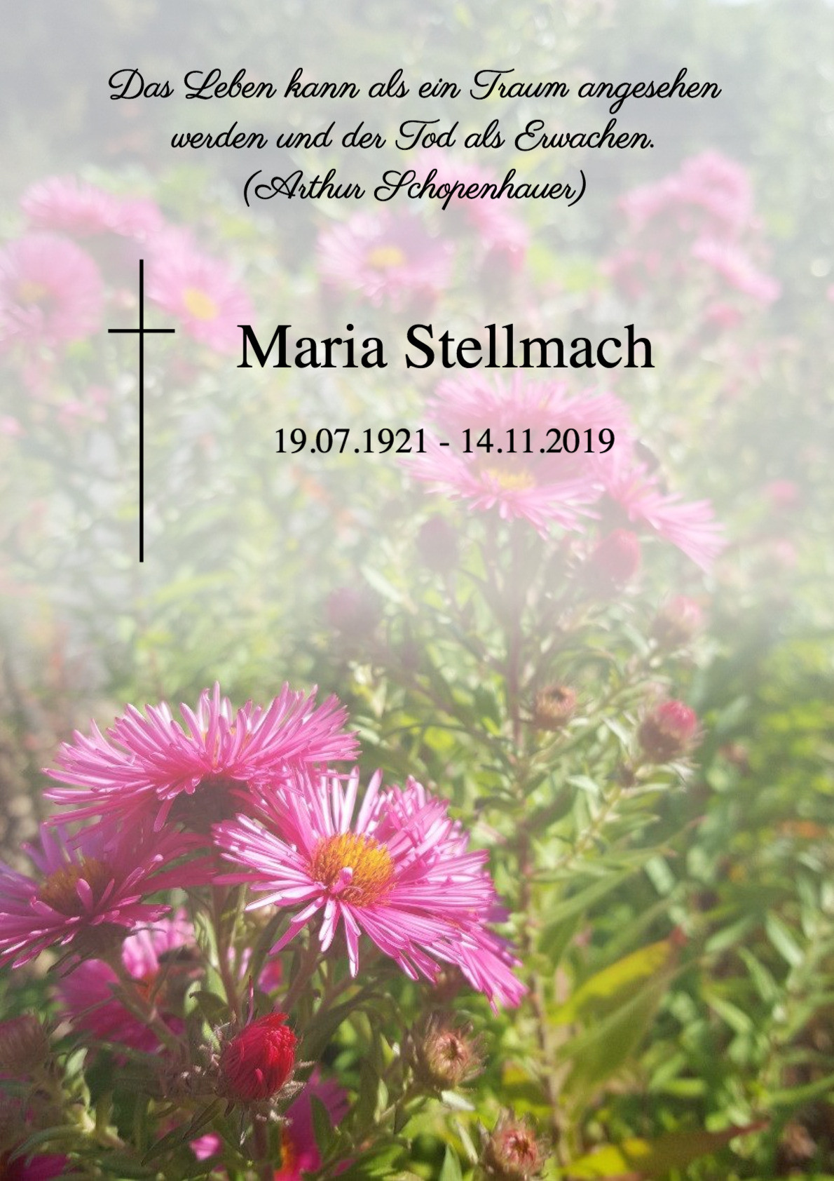 Traueranzeige von Maria Stellmach