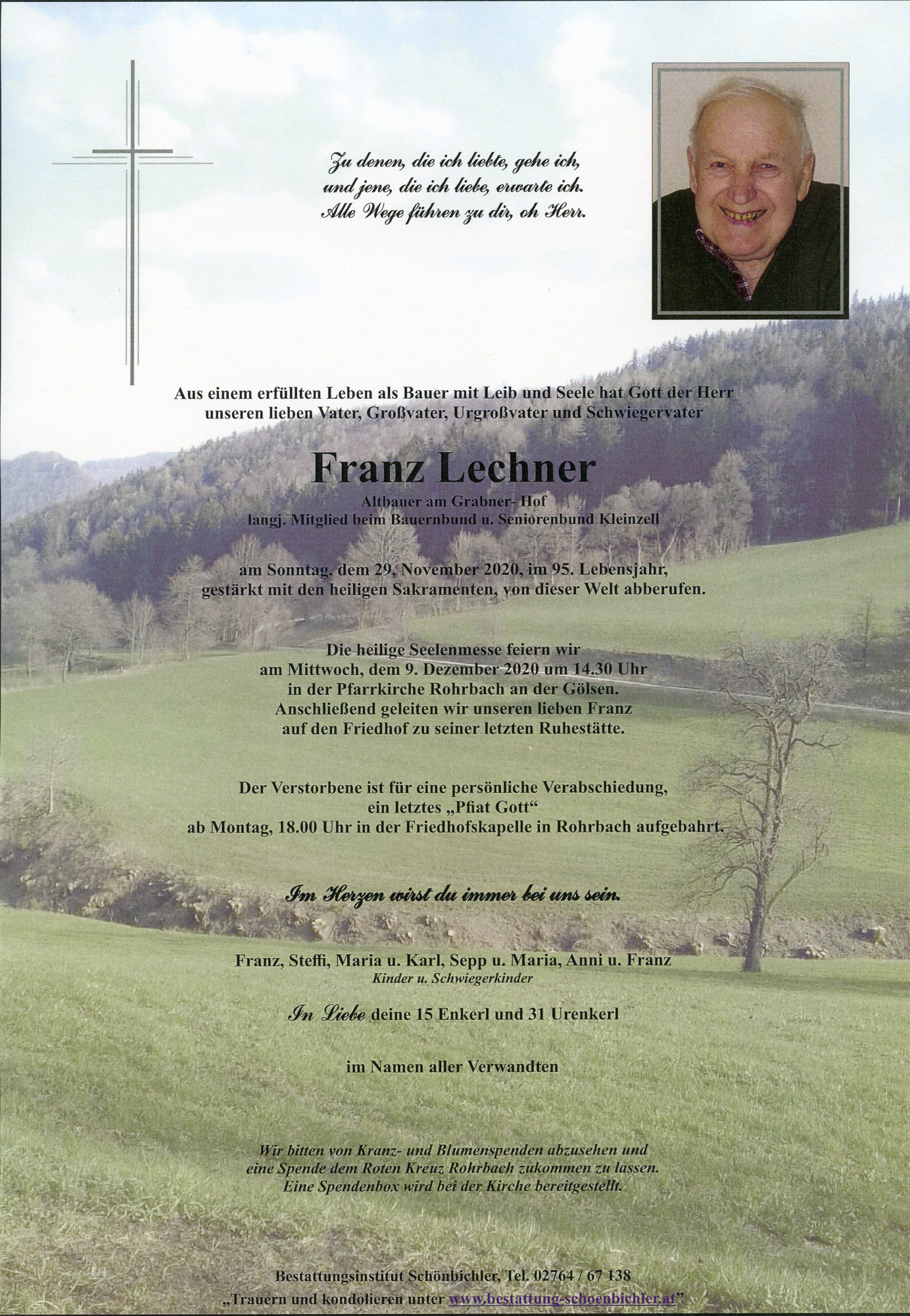Traueranzeige von Franz Lechner