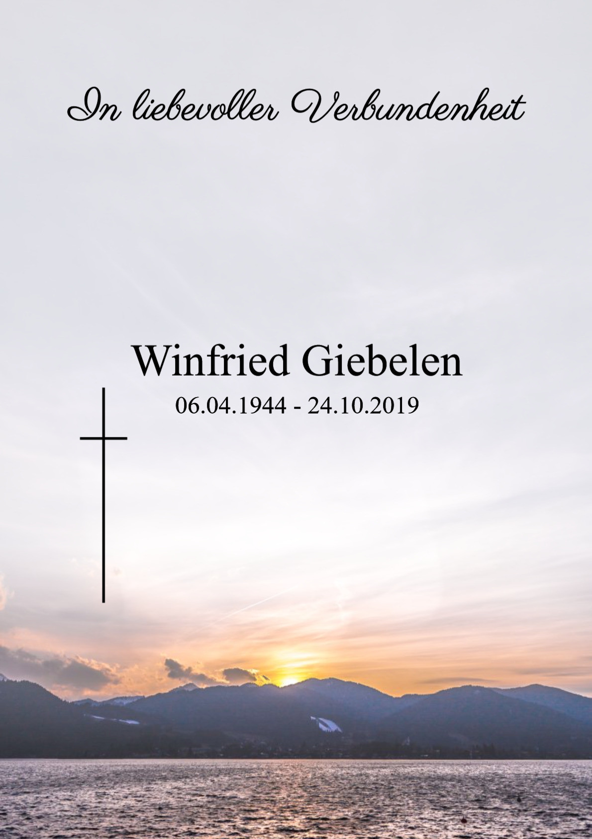 Traueranzeige von Winfried Giebelen