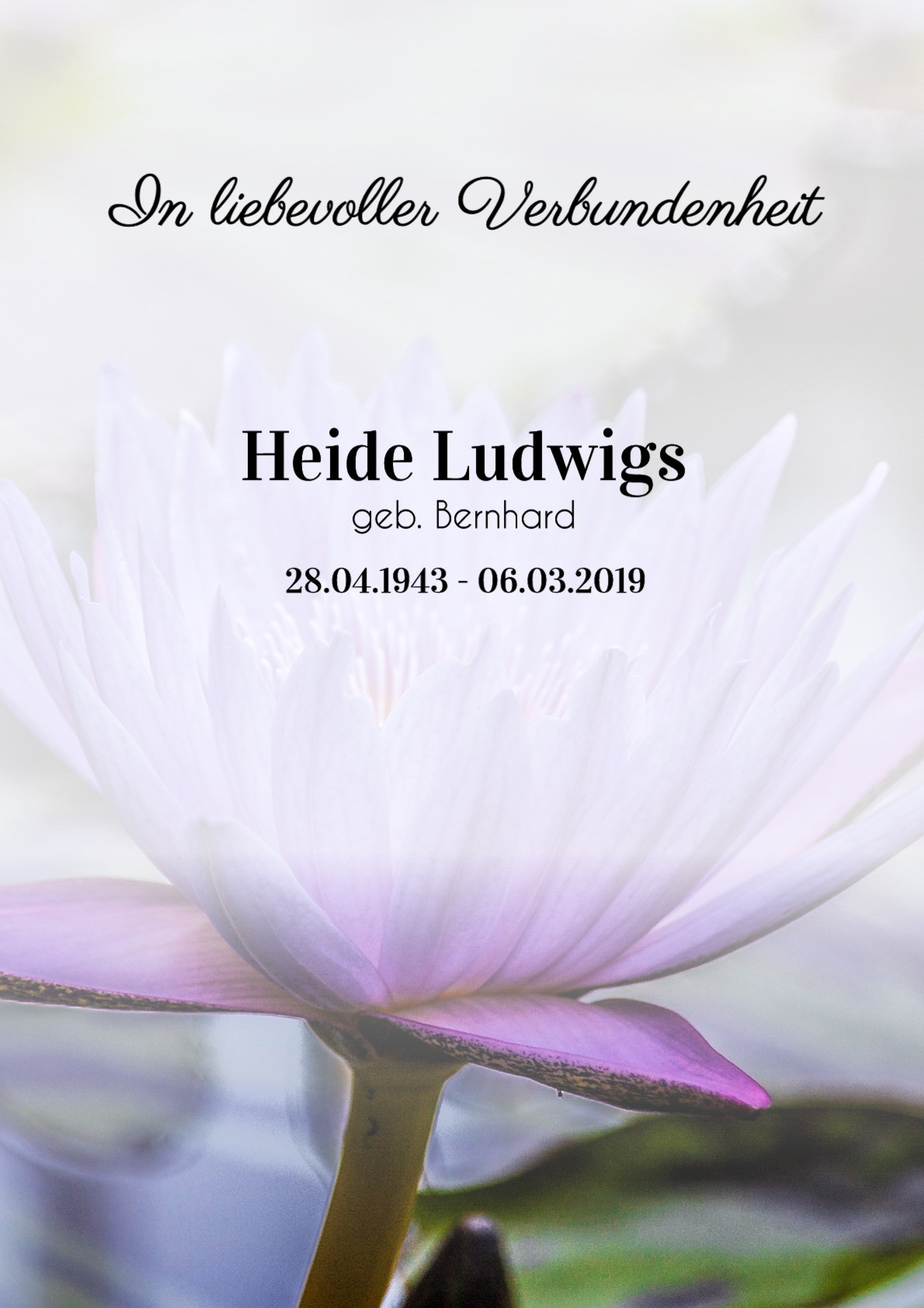 Traueranzeige von Heide Ludwigs