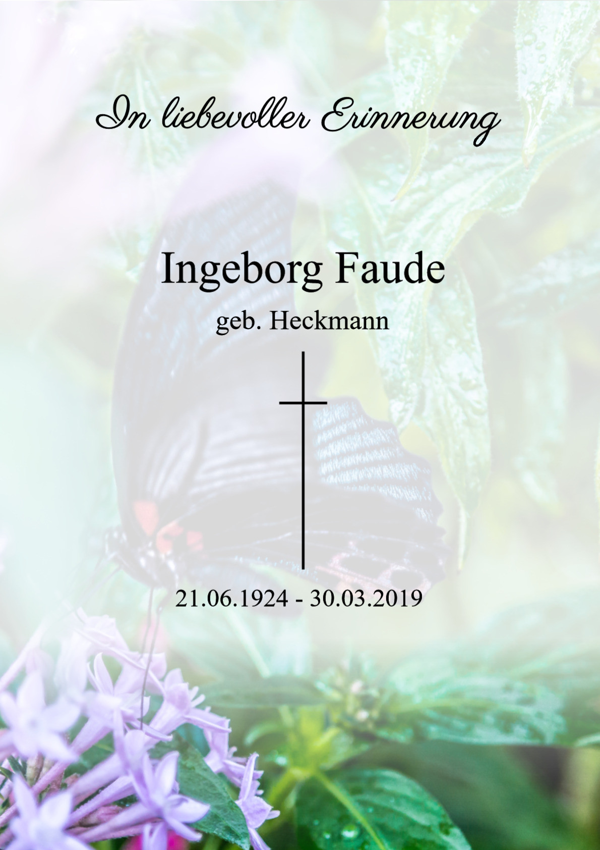 Traueranzeige von Ingeborg Faude