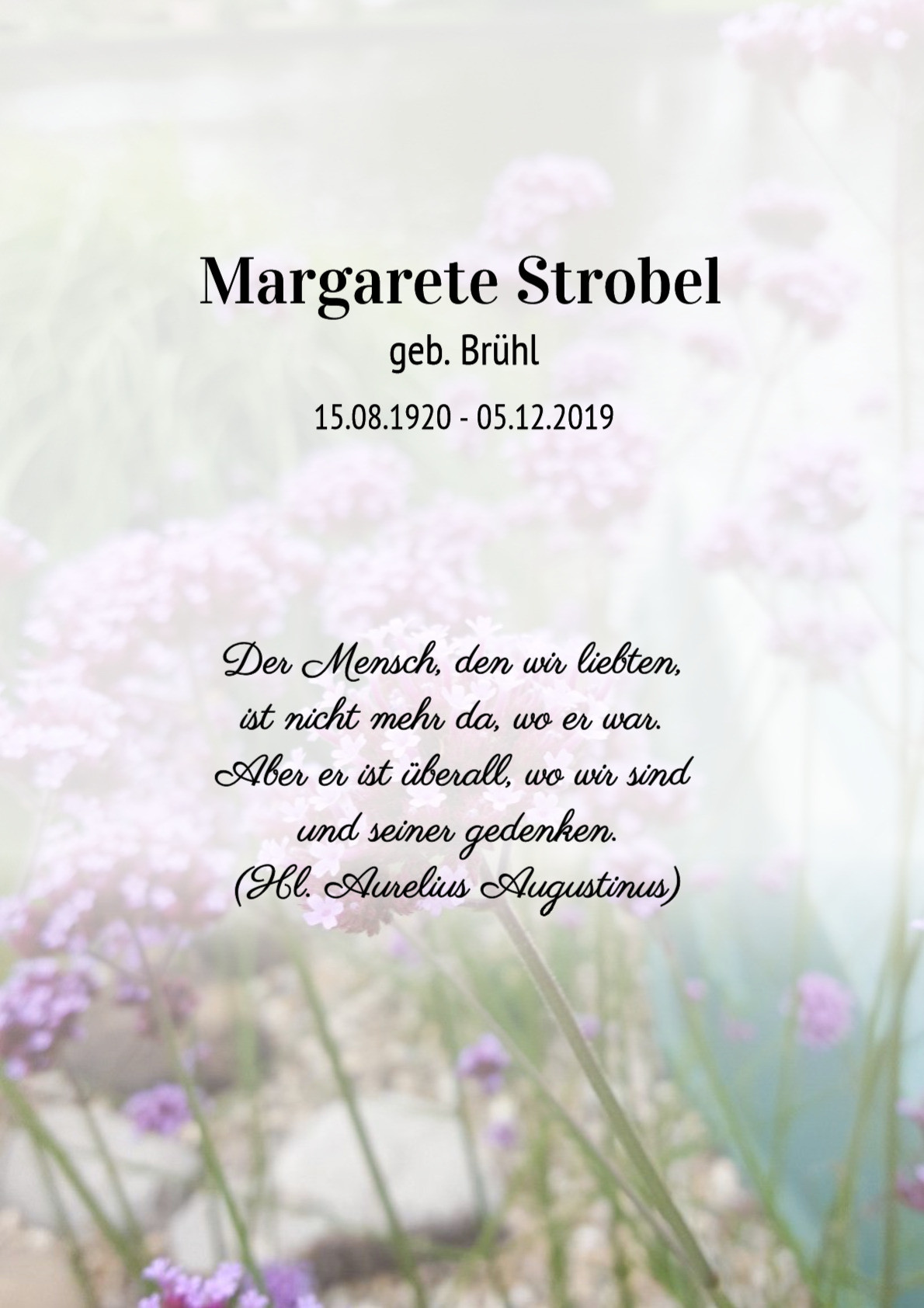 Traueranzeige von Margarete Strobel