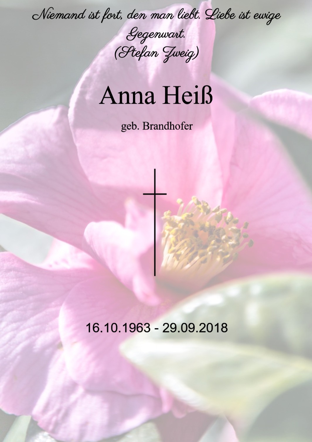 Traueranzeige von Anna Heiß