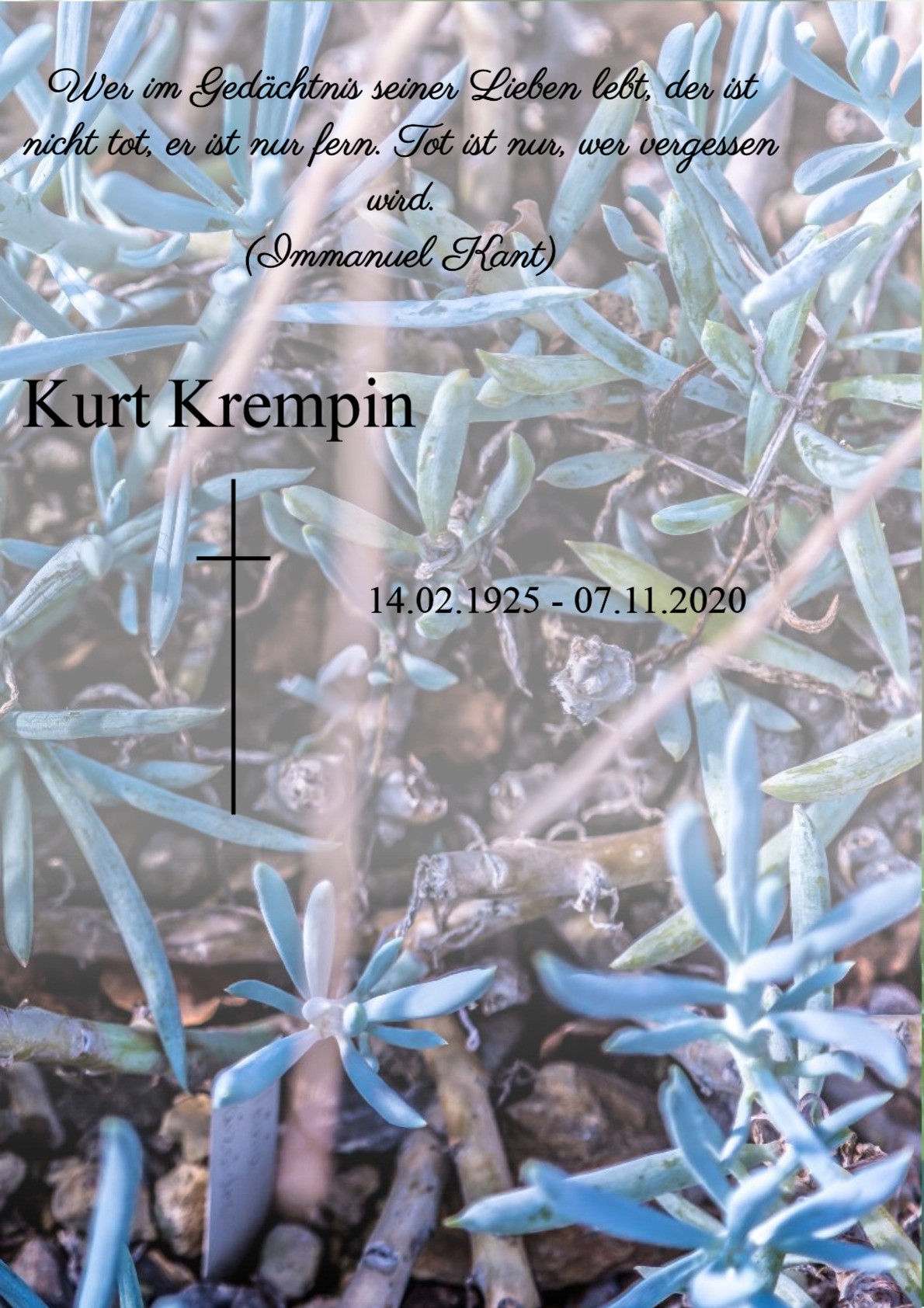 Traueranzeige von Kurt Krempin