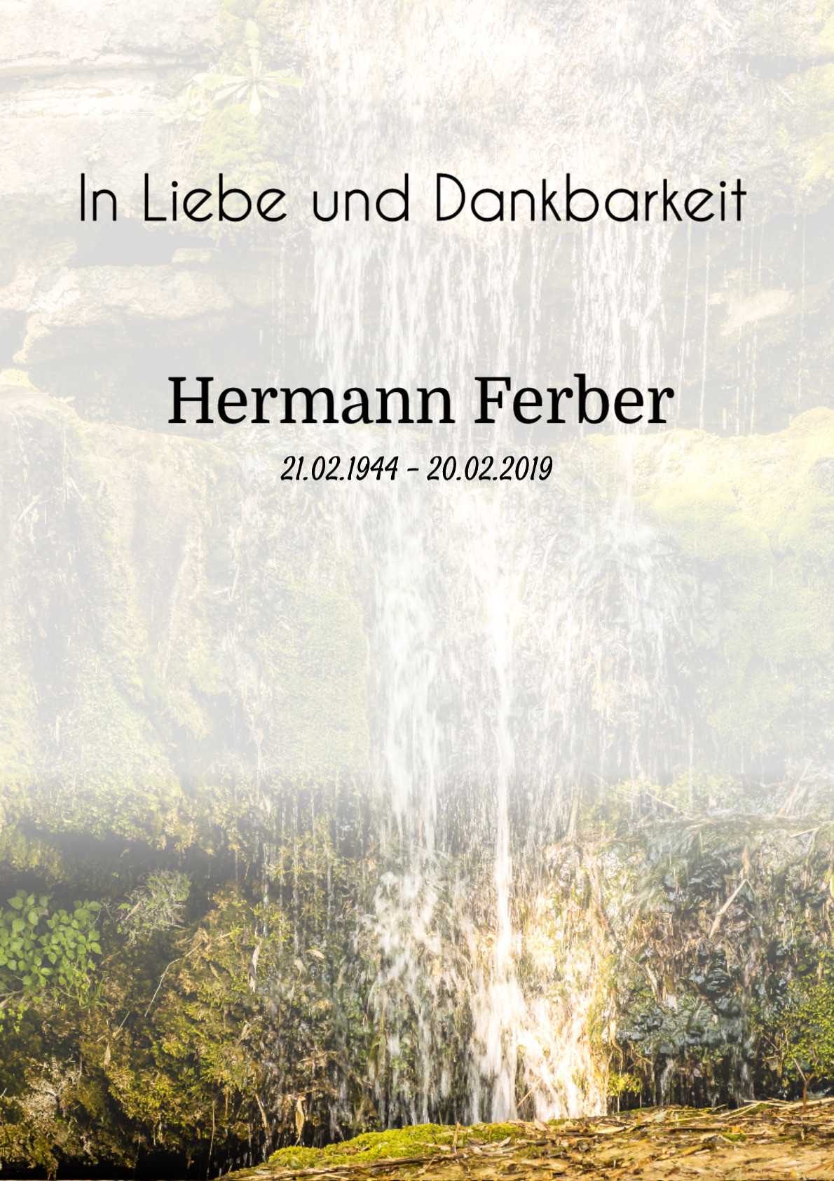 Traueranzeige von Hermann Ferber