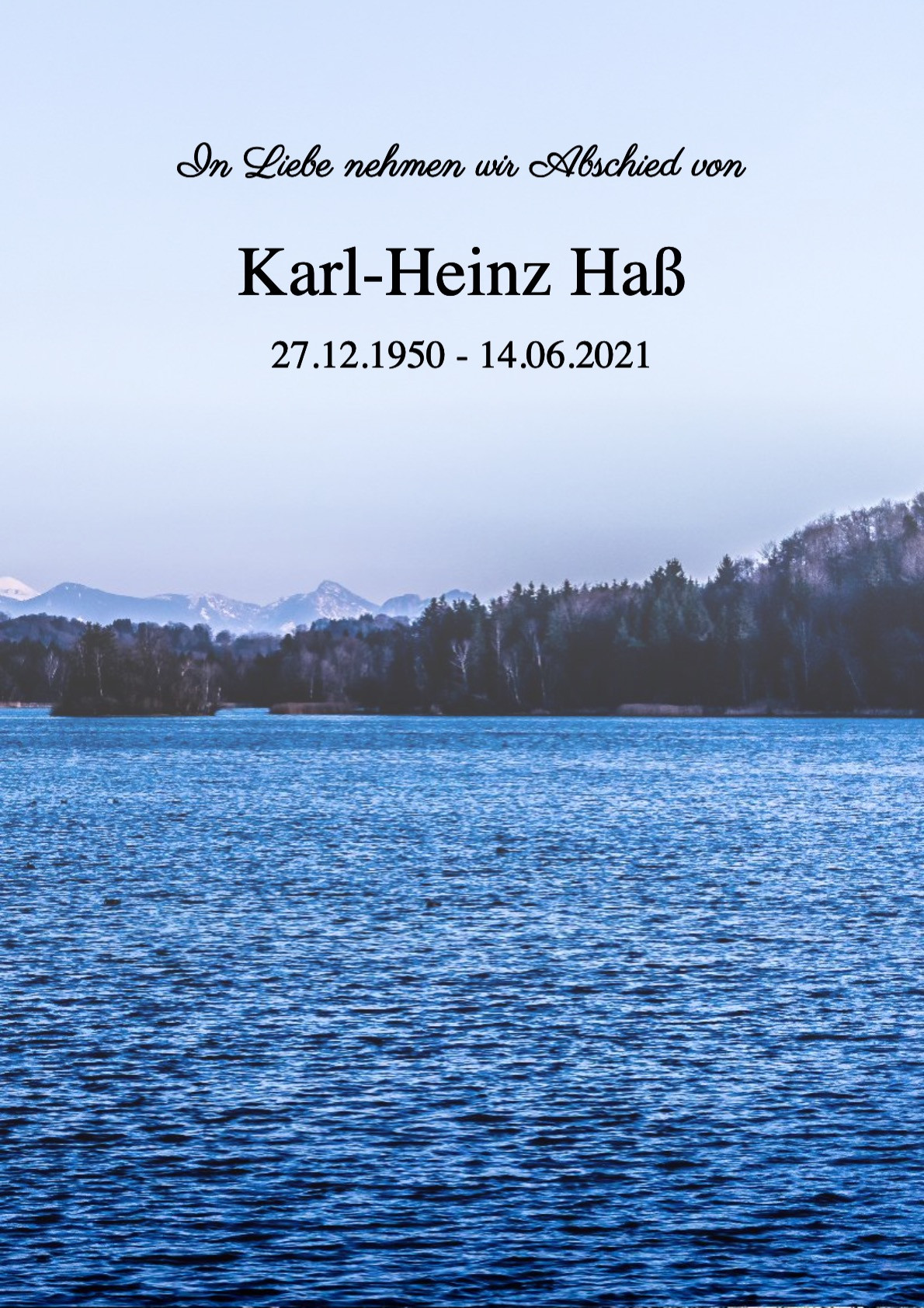 Traueranzeige von Karl-Heinz Haß