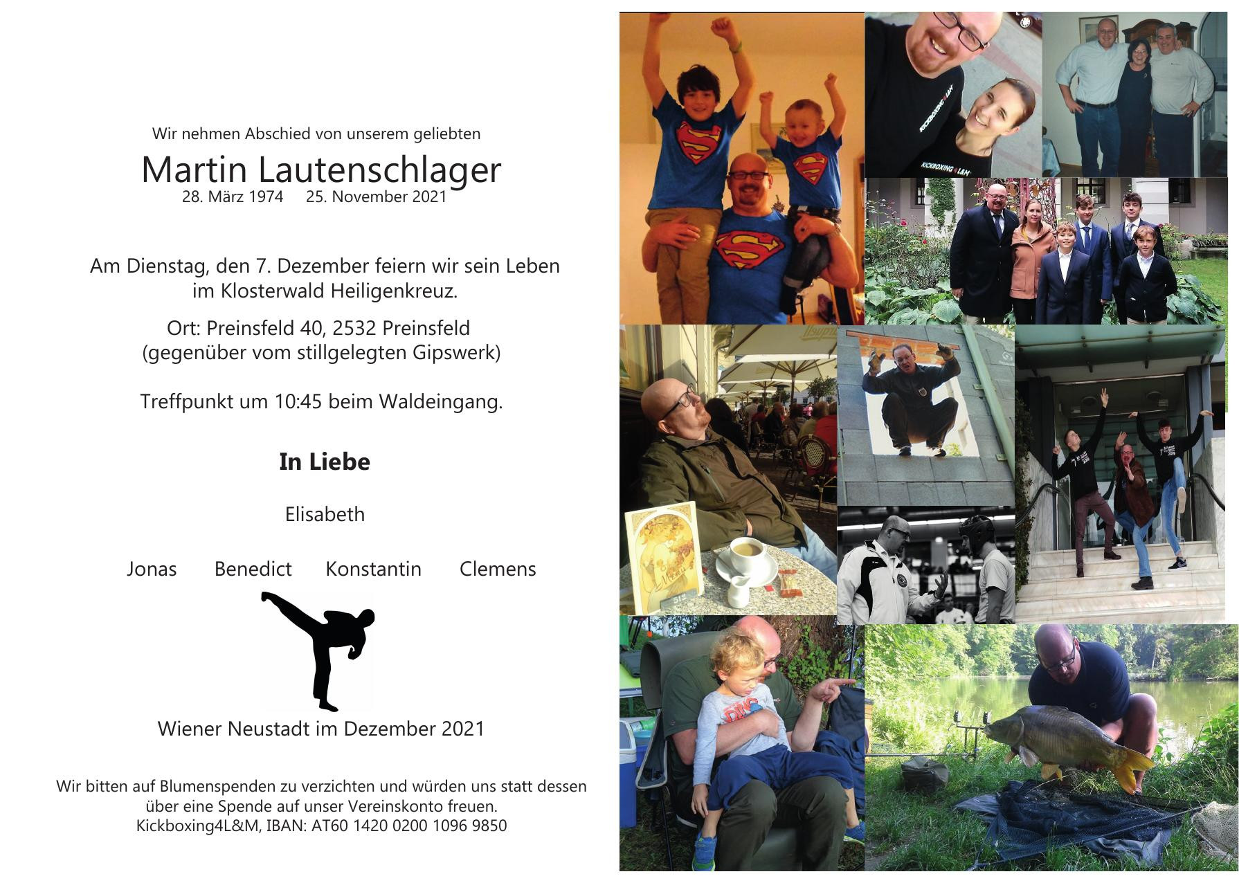 Traueranzeige von Martin Lautenschlager