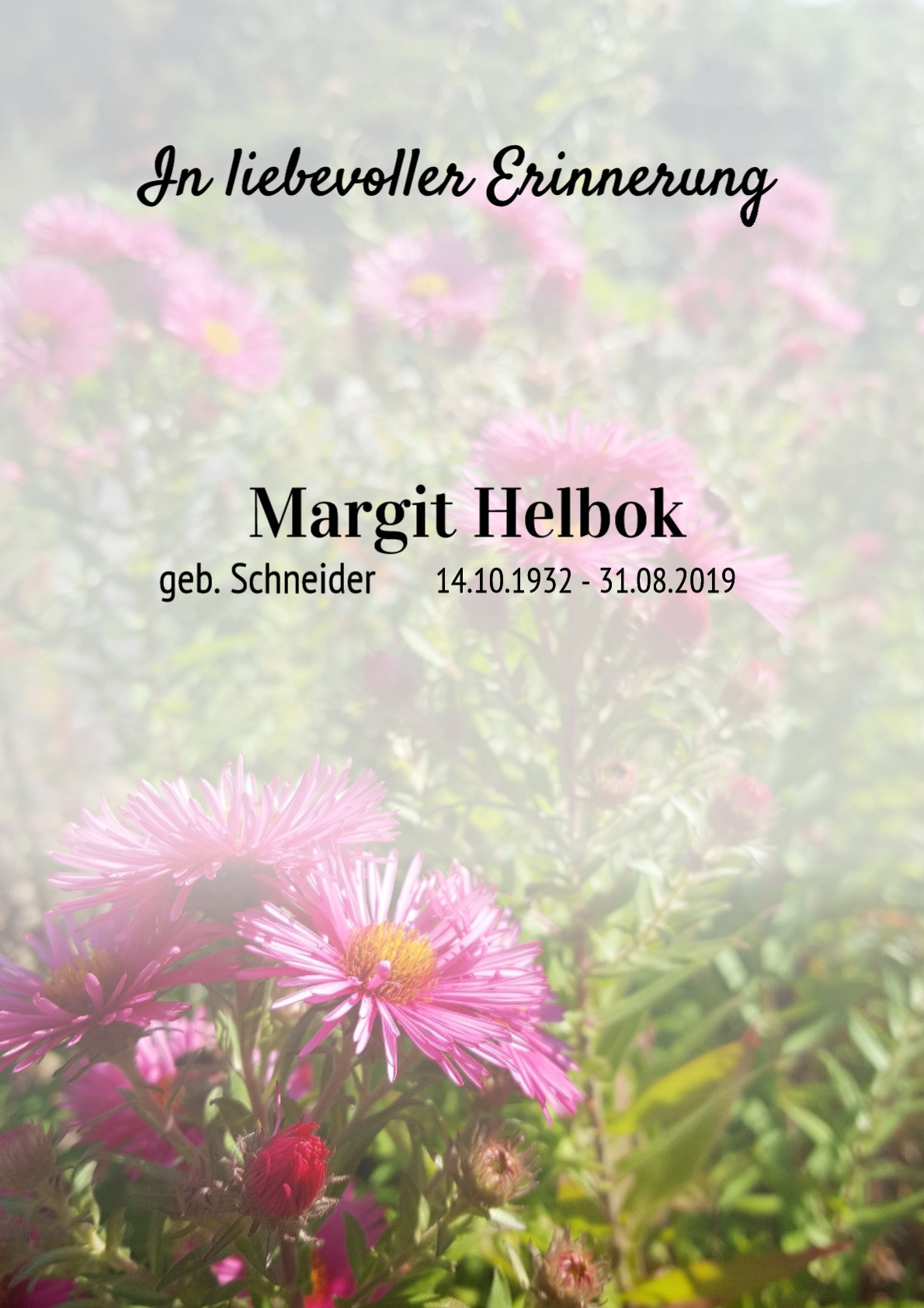 Traueranzeige von Margit Helbok