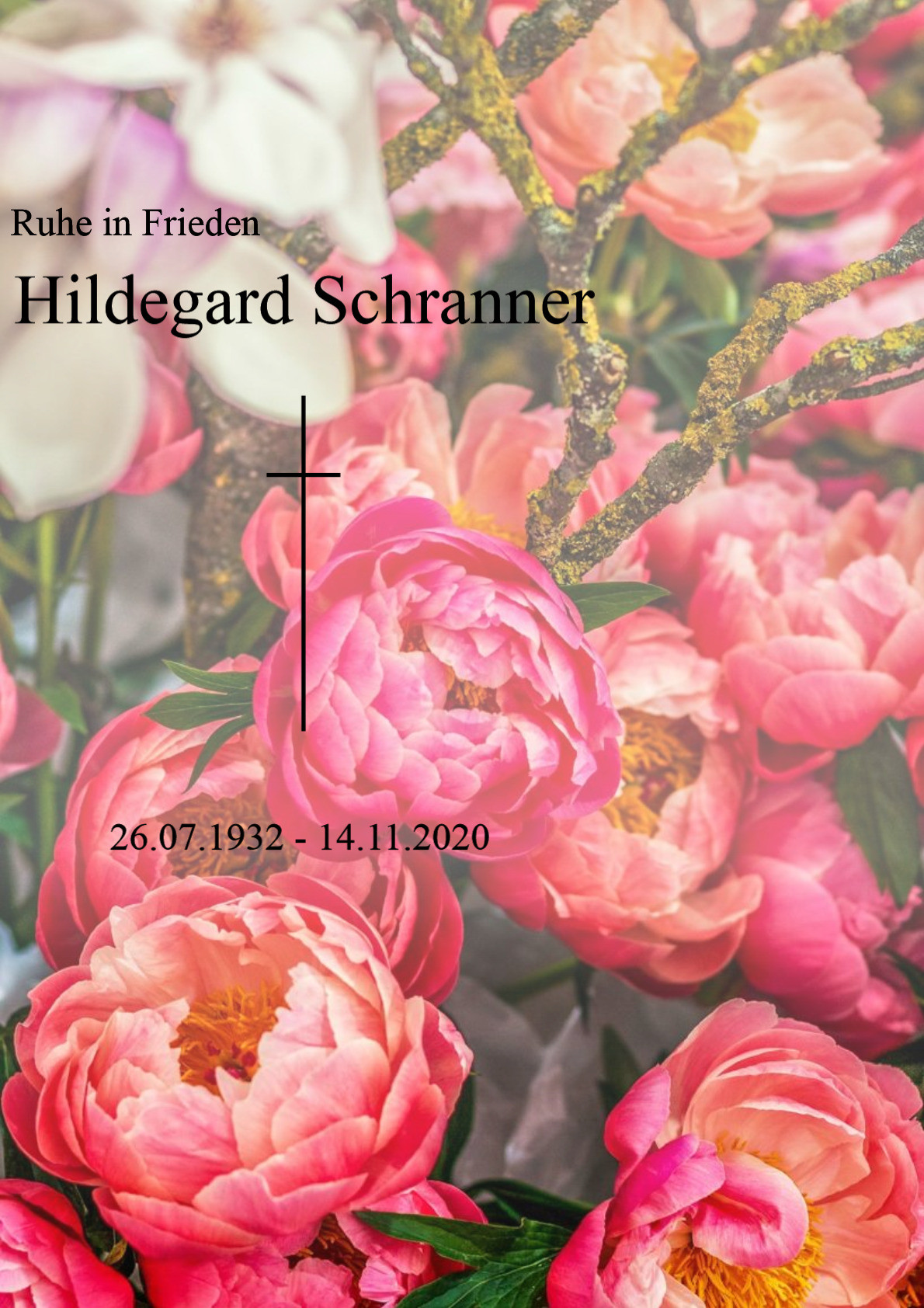 Traueranzeige von Hildegard Schranner