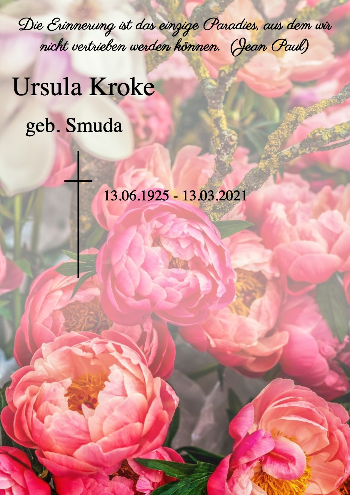 Traueranzeige von Ursula Kroke
