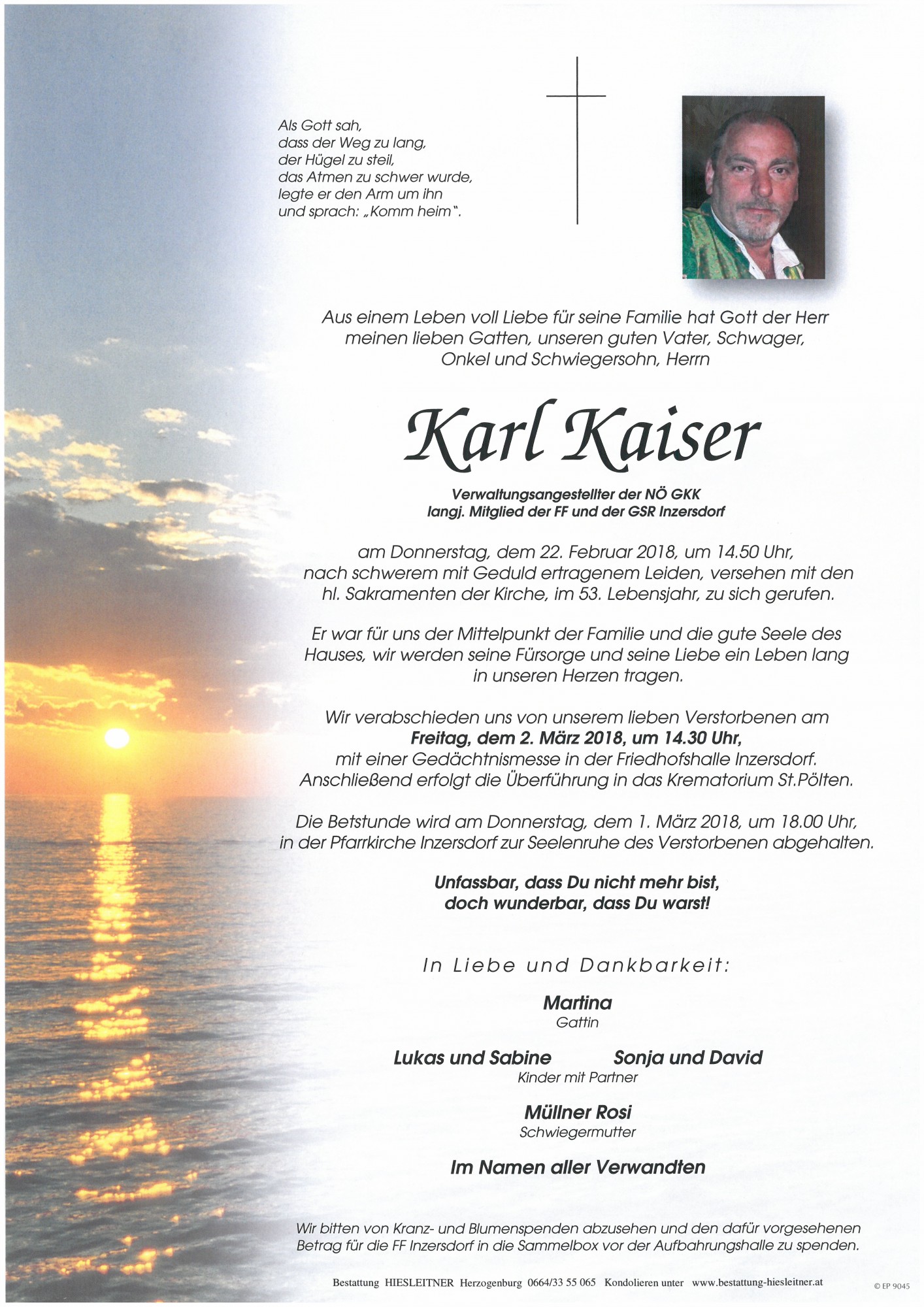 Traueranzeige von Karl Kaiser