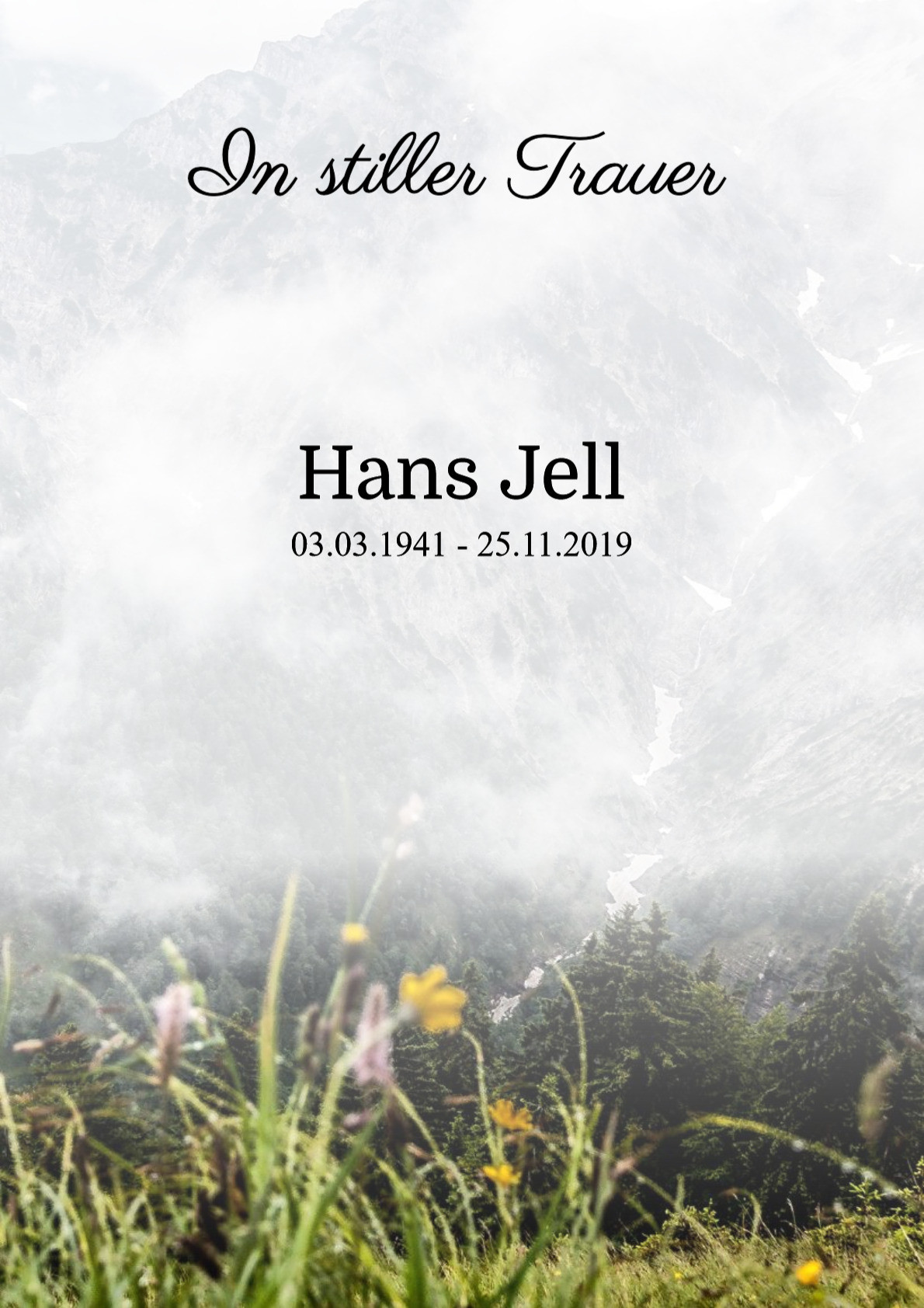 Traueranzeige von Hans Jell